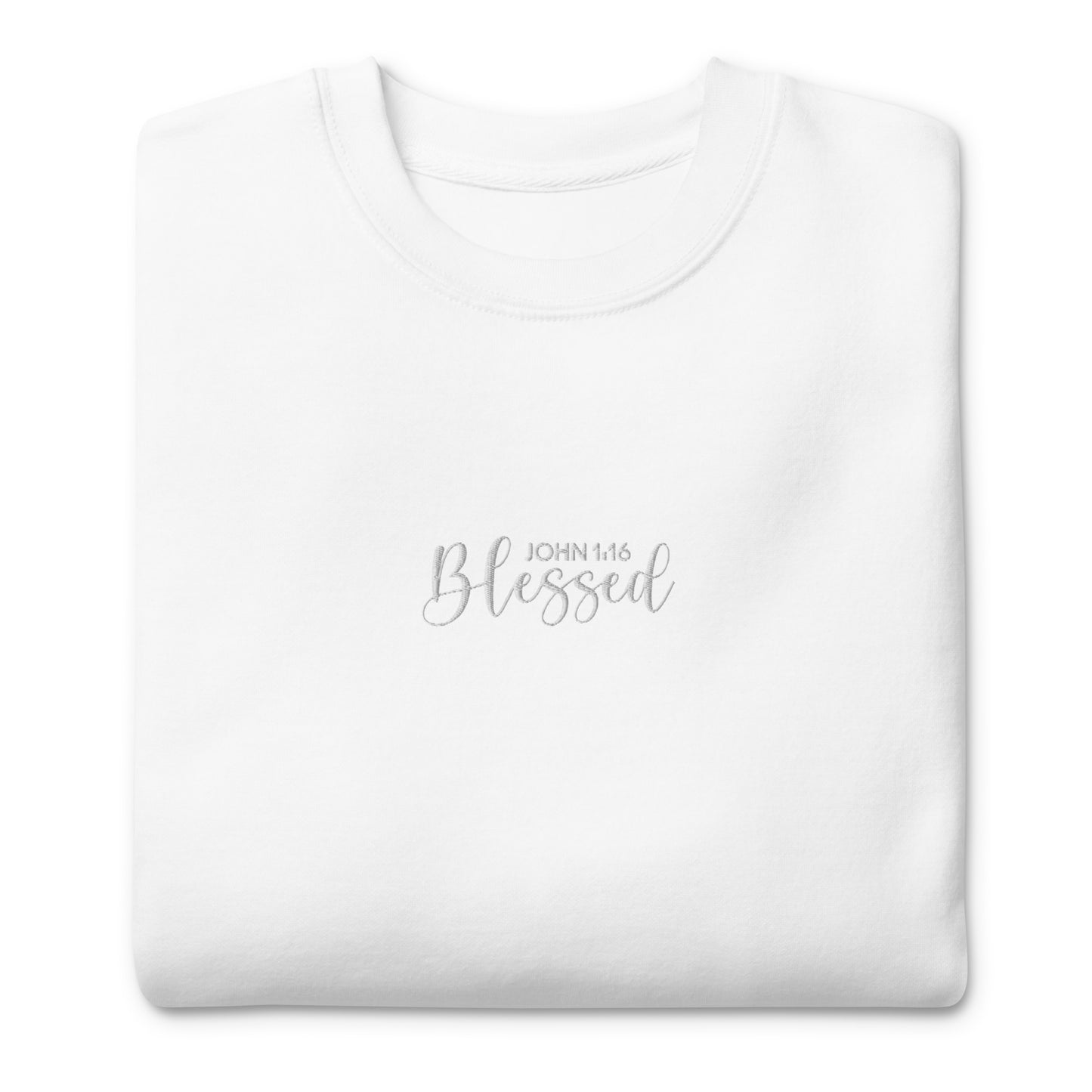 Women's Blessed Premium Embroidered Sweatshirt - Humble & Faithful Co.