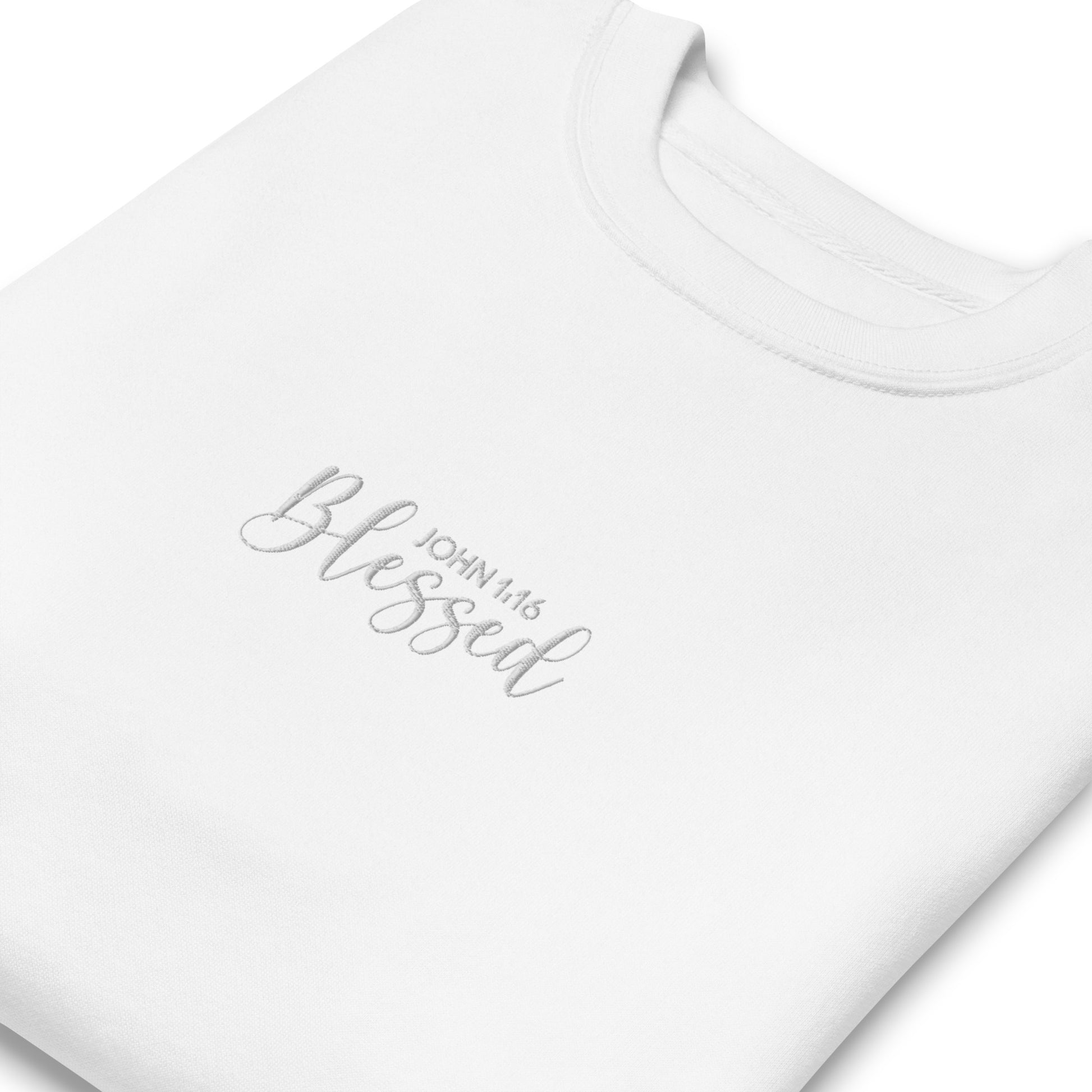 Women's Blessed Premium Embroidered Sweatshirt - Humble & Faithful Co.