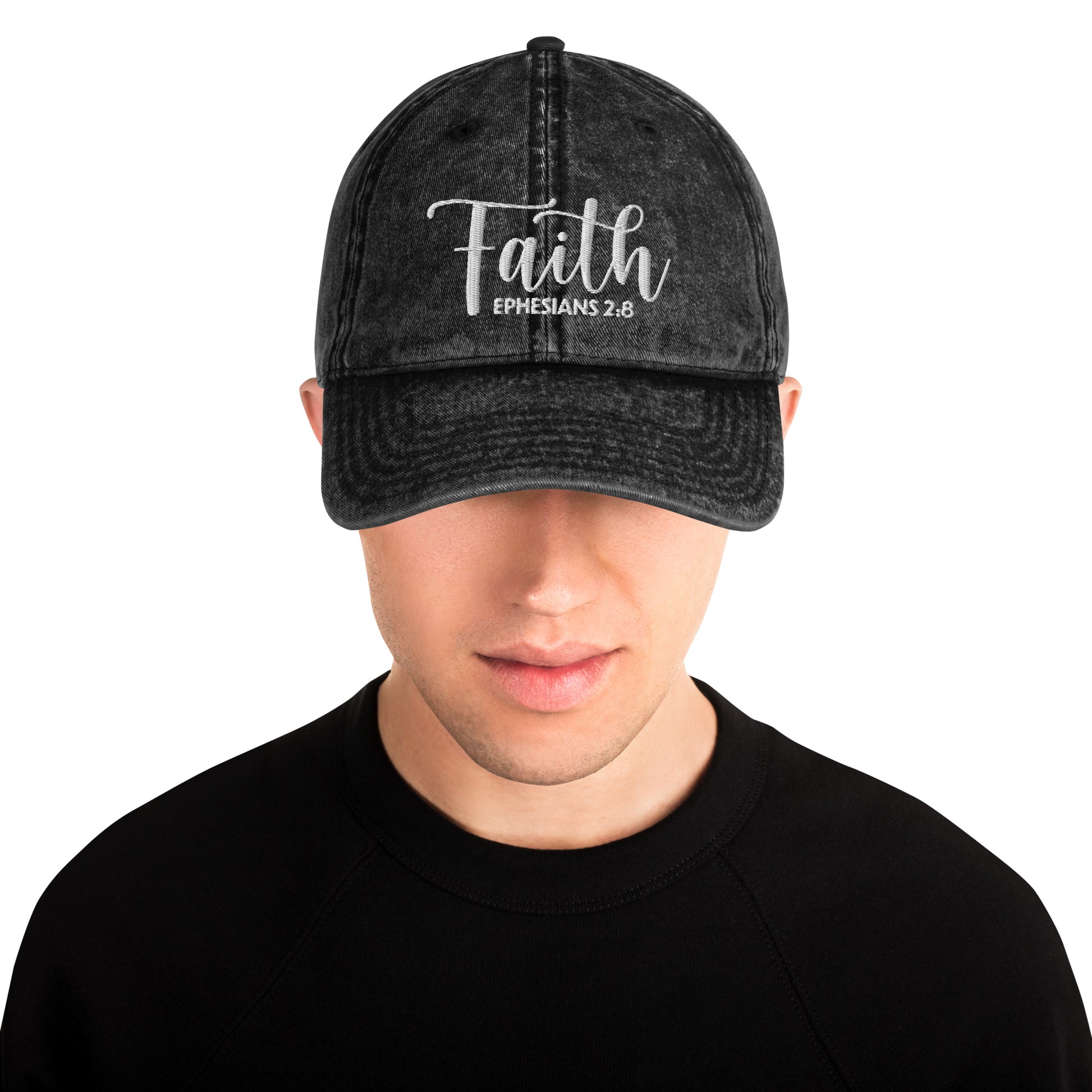 Faith Vintage Cotton Twill Embroidered Cap - Humble & Faithful Co.