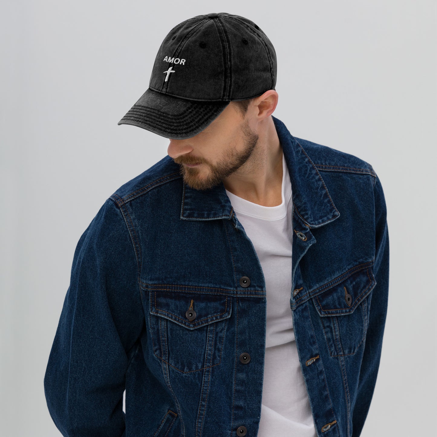 Vintage Cotton Twill "Amor" Embroidered Cap - Humble & Faithful Co.
