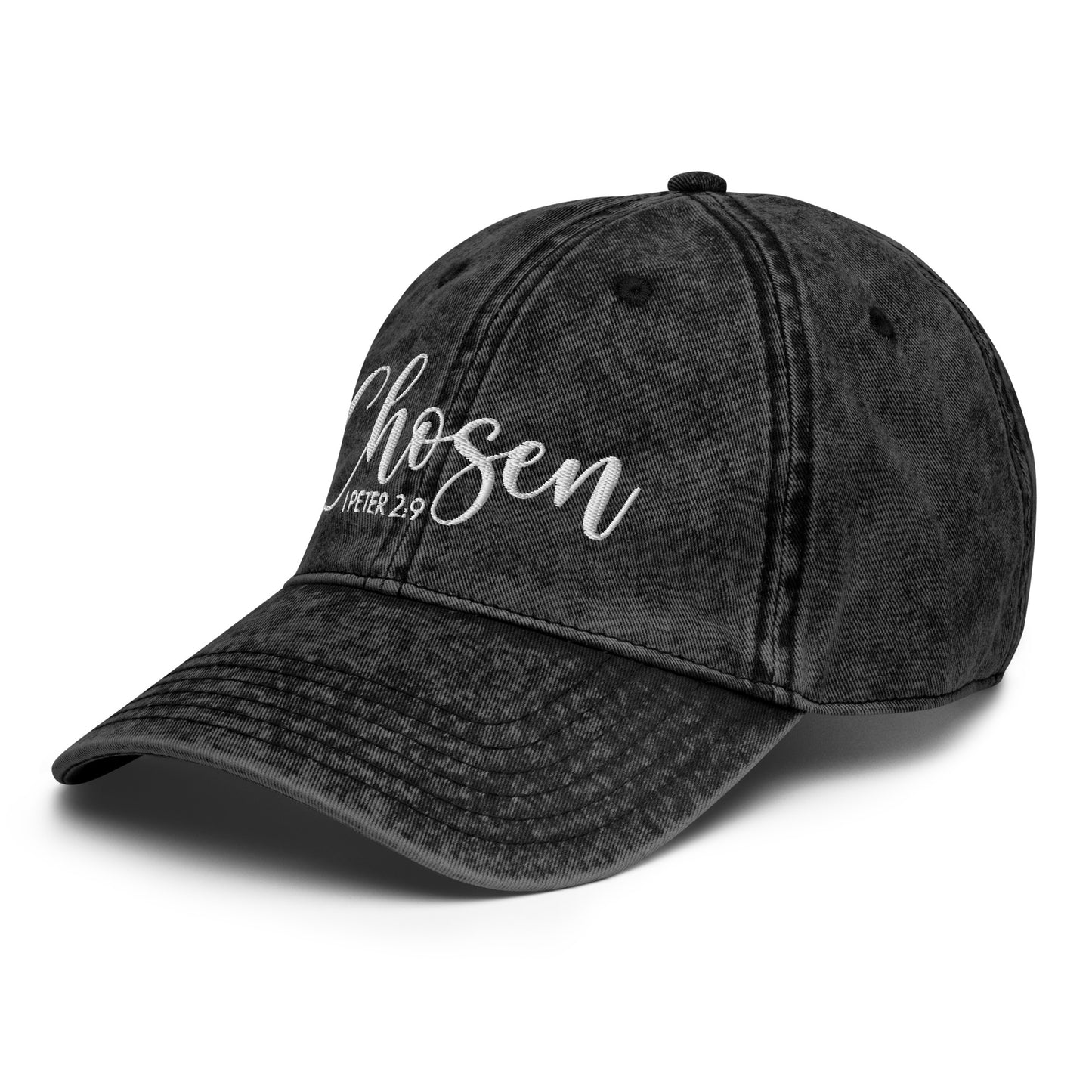 Chosen Vintage Cotton Twill Embroidered Cap (Unisex) - Humble & Faithful Co.