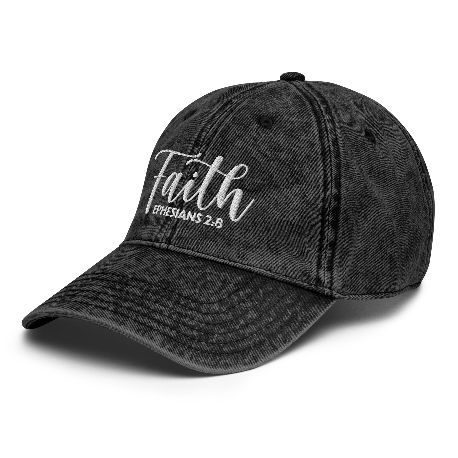 Faith Vintage Cotton Twill Embroidered Cap - Humble & Faithful Co.