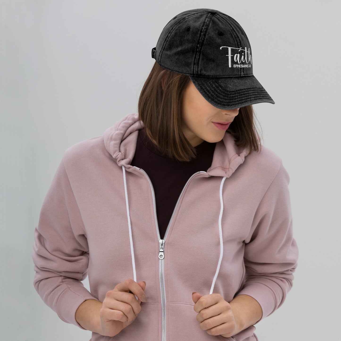Faith Vintage Cotton Twill Embroidered Cap - Humble & Faithful Co.