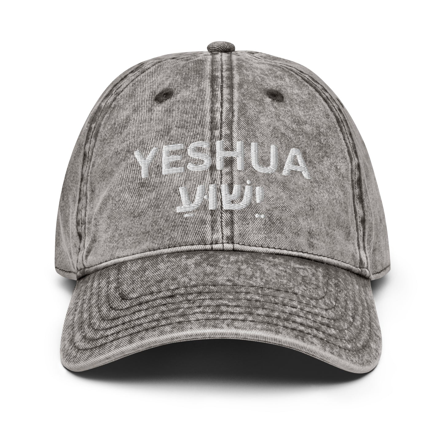 Vintage Cotton Twill "Yeshua" Embroidered Cap - Humble & Faithful Co.