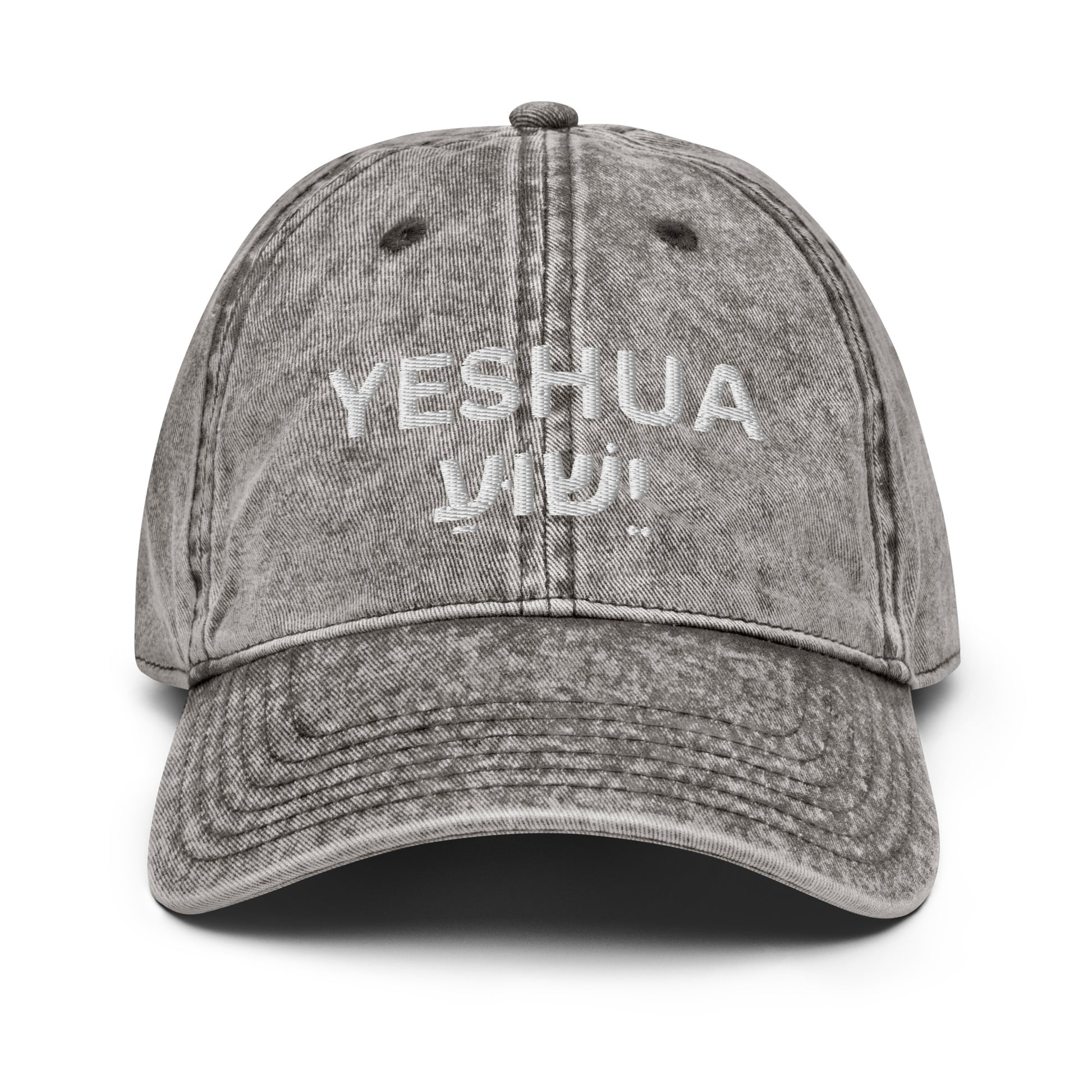 Vintage Cotton Twill "Yeshua" Embroidered Cap - Humble & Faithful Co.