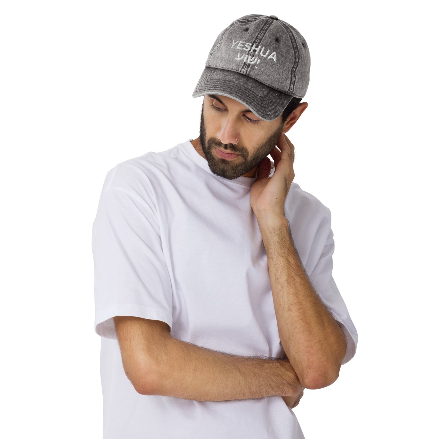 Vintage Cotton Twill "Yeshua" Embroidered Cap - Humble & Faithful Co.