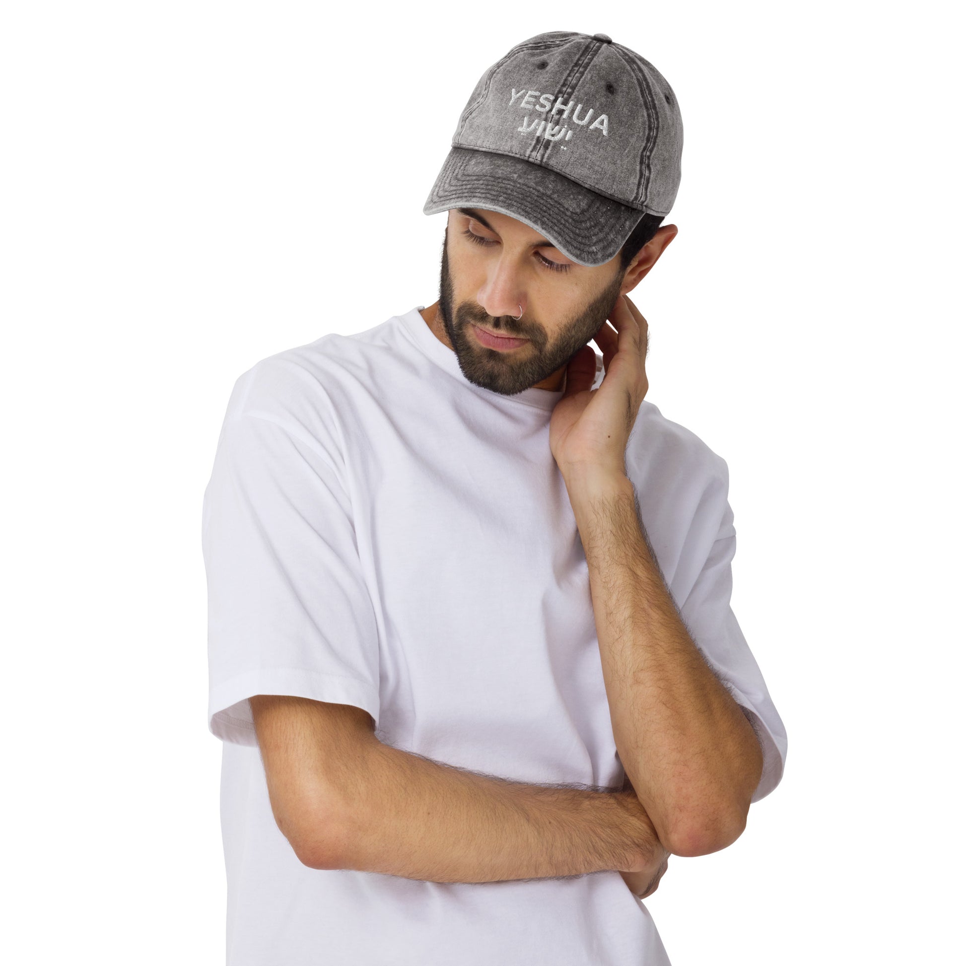 Vintage Cotton Twill "Yeshua" Embroidered Cap - Humble & Faithful Co.
