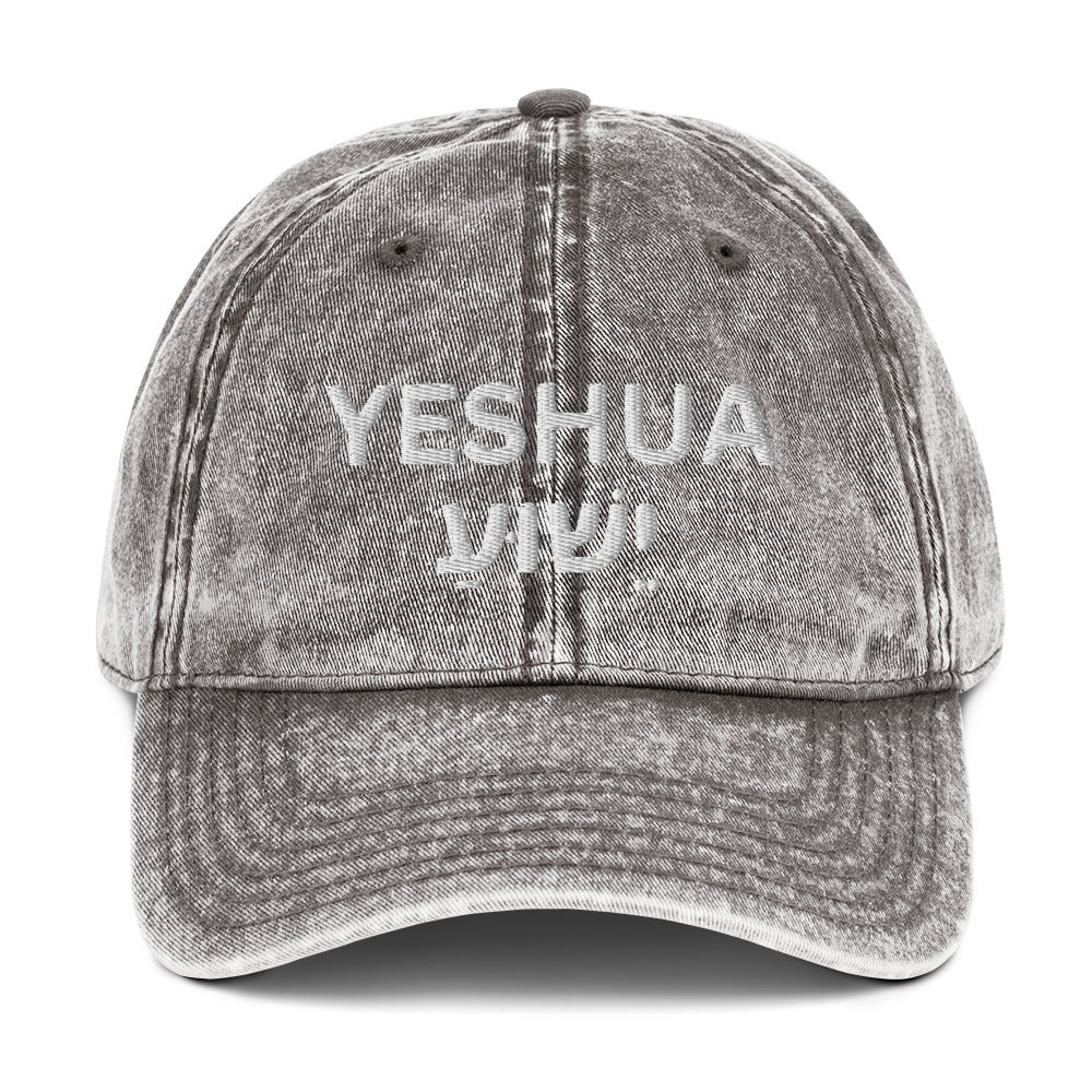 Vintage Cotton Twill "Yeshua" Embroidered Cap - Humble & Faithful Co.