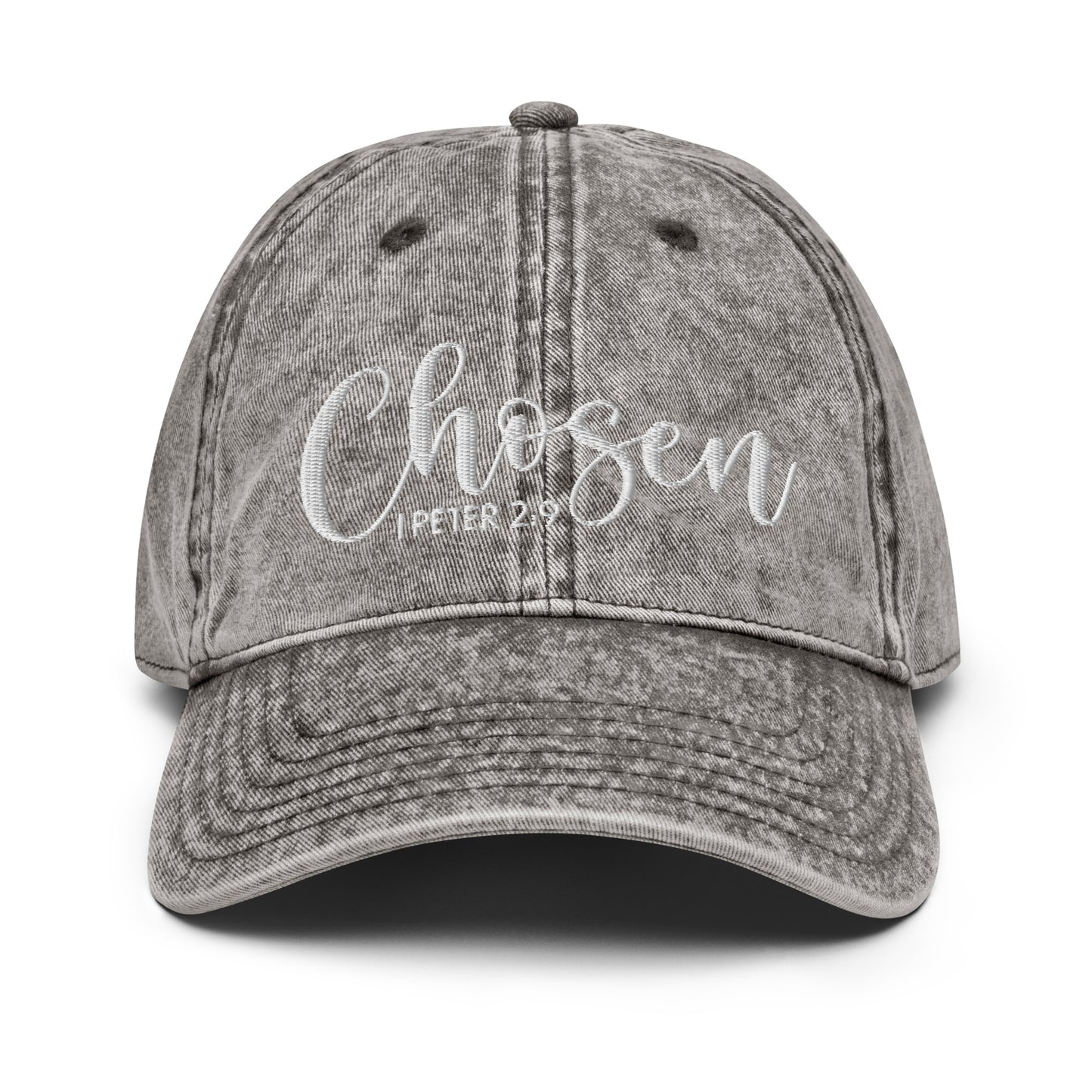Chosen Vintage Cotton Twill Embroidered Cap (Unisex) - Humble & Faithful Co.