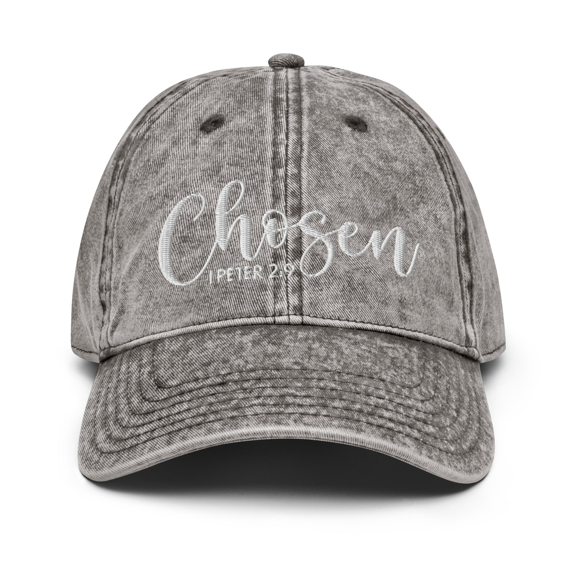 Chosen Vintage Cotton Twill Embroidered Cap (Unisex) - Humble & Faithful Co.