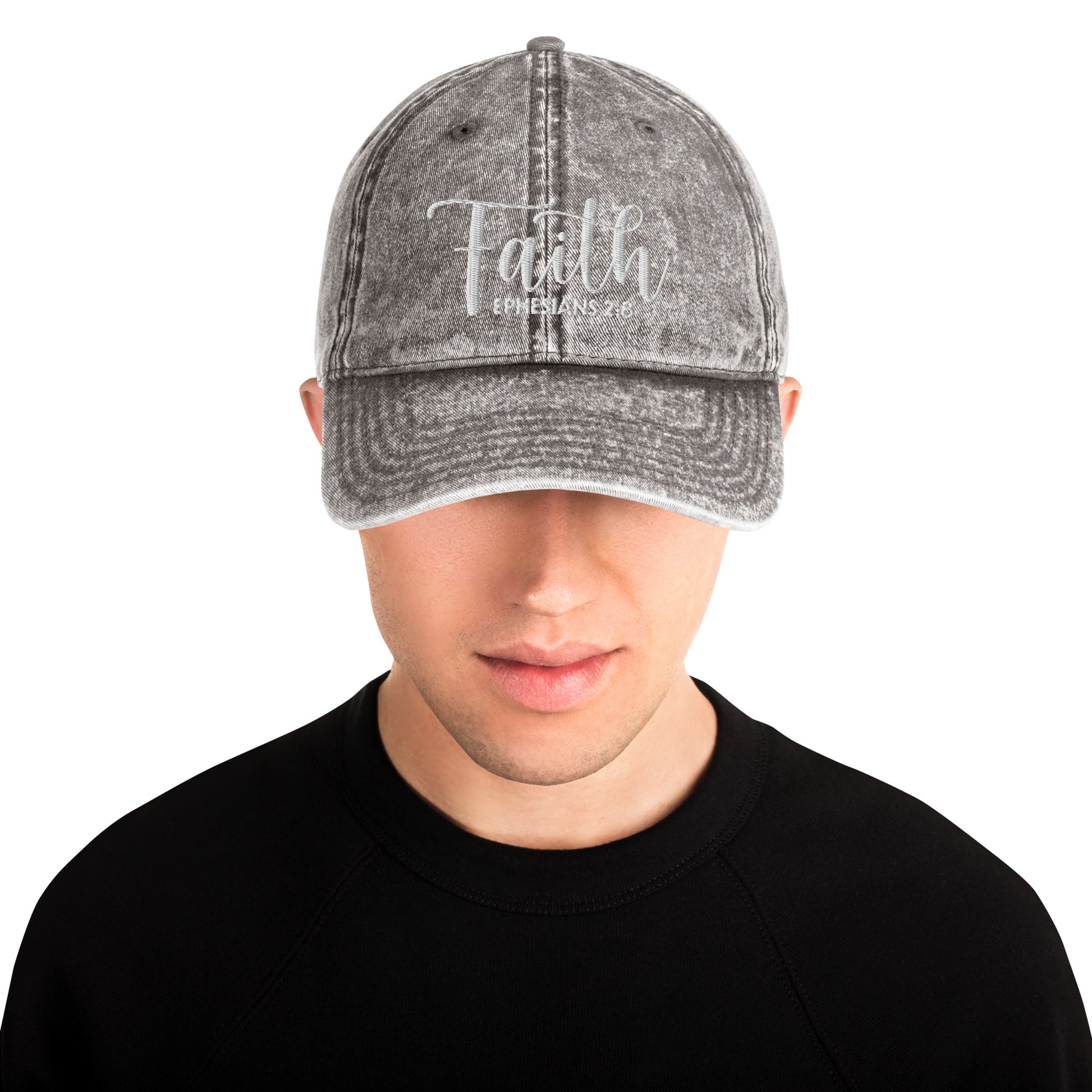 Faith Vintage Cotton Twill Embroidered Cap - Humble & Faithful Co.
