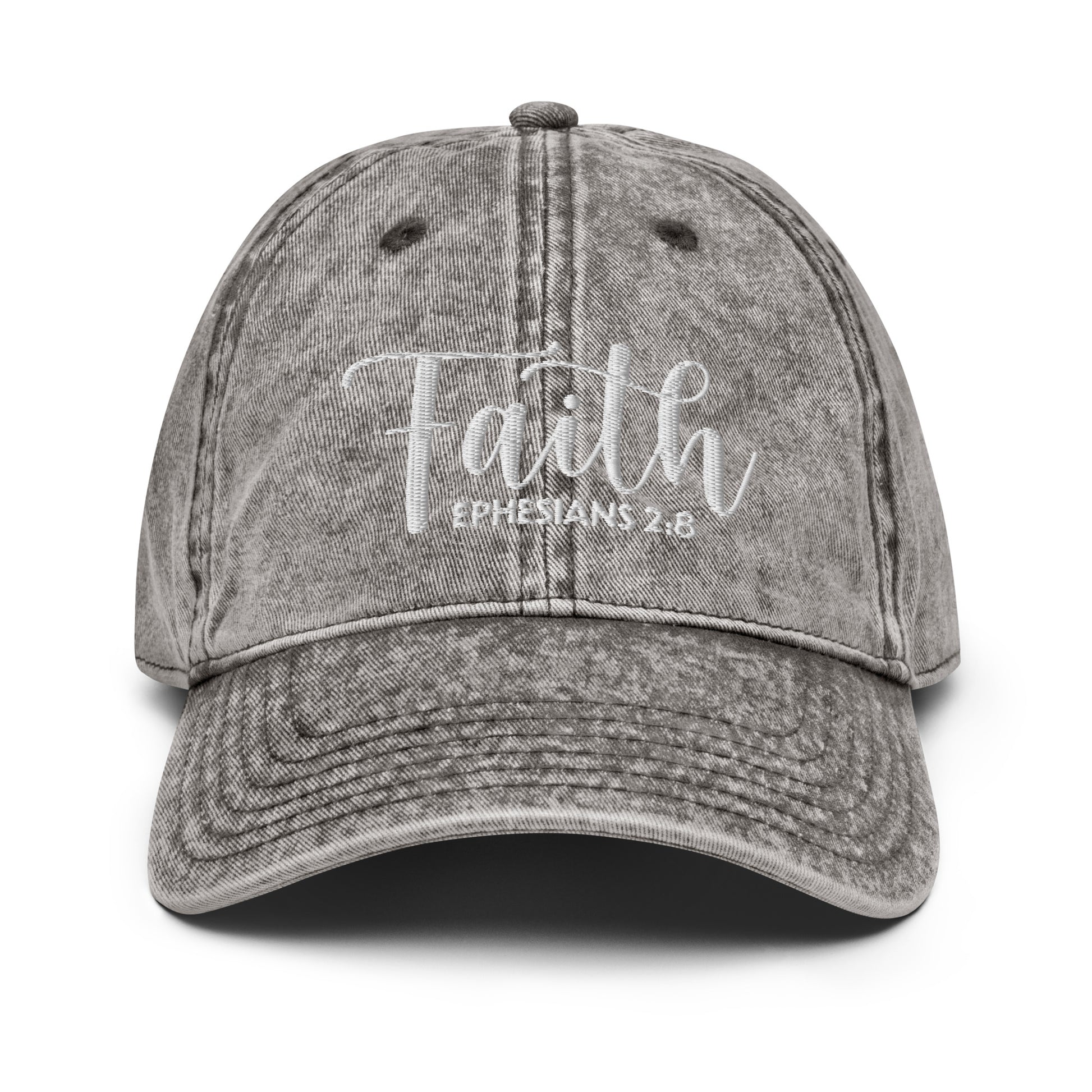 Faith Vintage Cotton Twill Embroidered Cap - Humble & Faithful Co.