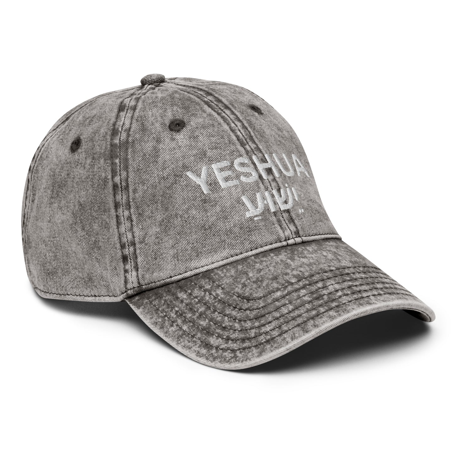 Vintage Cotton Twill "Yeshua" Embroidered Cap - Humble & Faithful Co.
