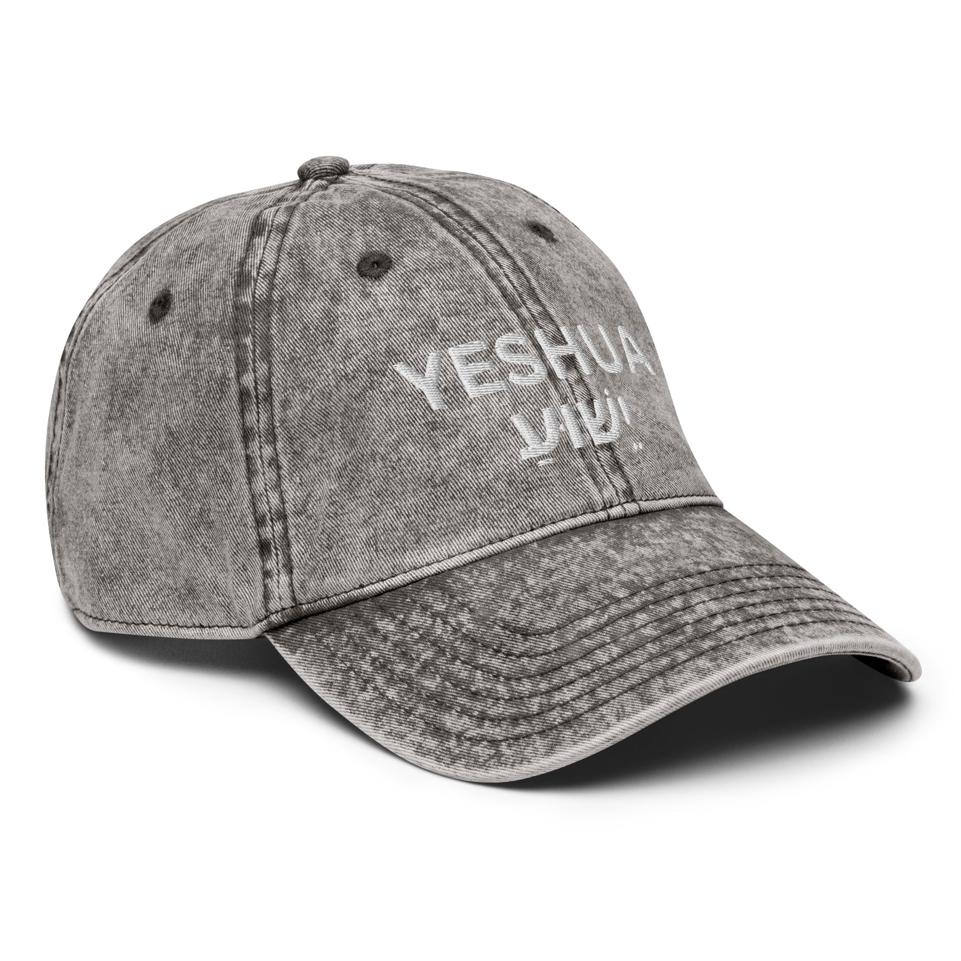 Vintage Cotton Twill "Yeshua" Embroidered Cap - Humble & Faithful Co.