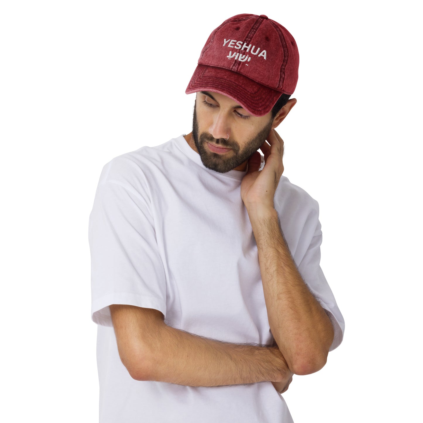 Vintage Cotton Twill "Yeshua" Embroidered Cap - Humble & Faithful Co.