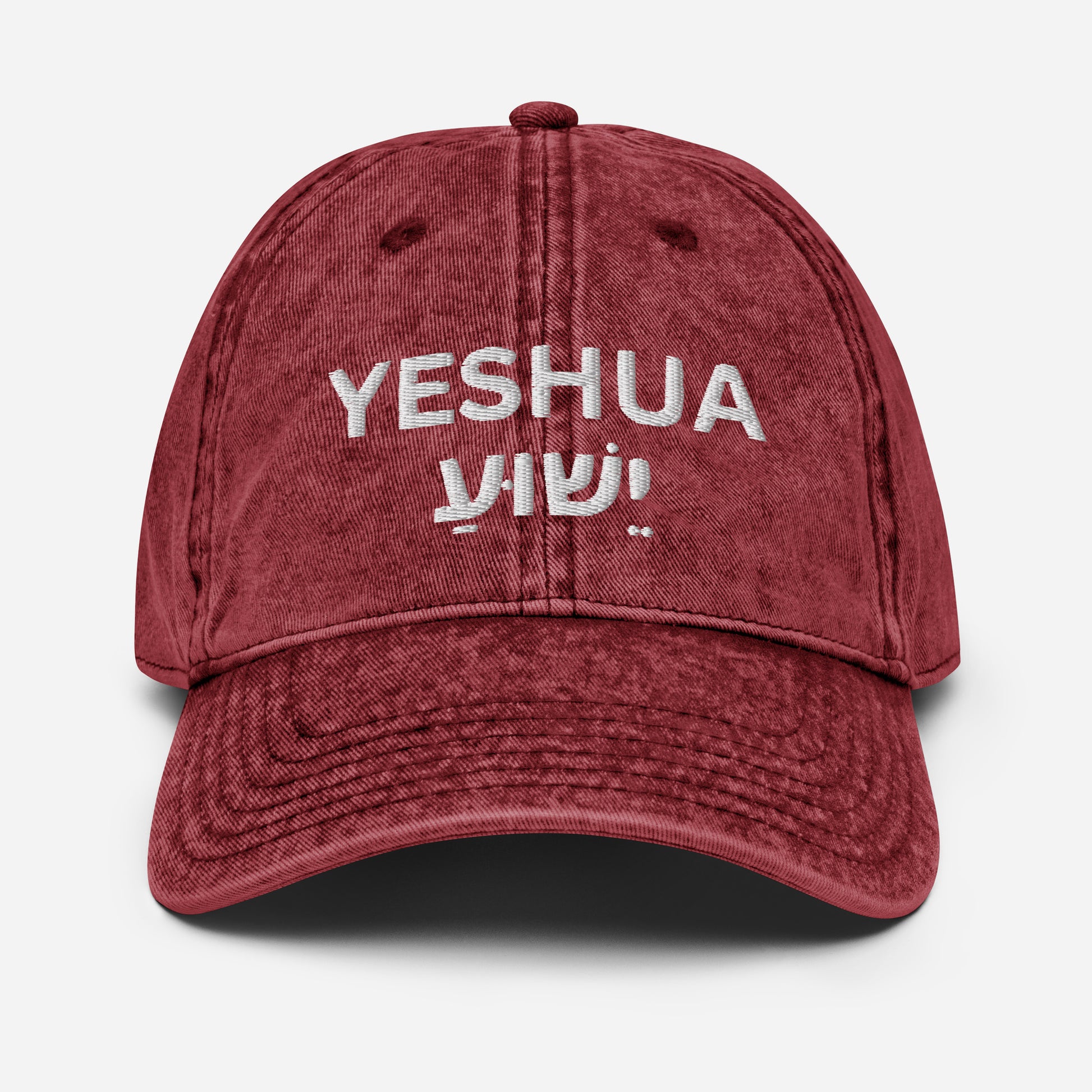 Vintage Cotton Twill "Yeshua" Embroidered Cap - Humble & Faithful Co.
