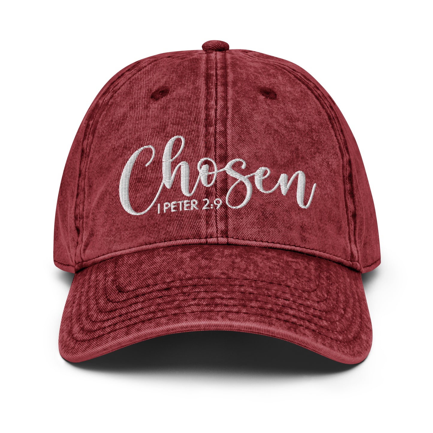 Chosen Vintage Cotton Twill Embroidered Cap (Unisex) - Humble & Faithful Co.