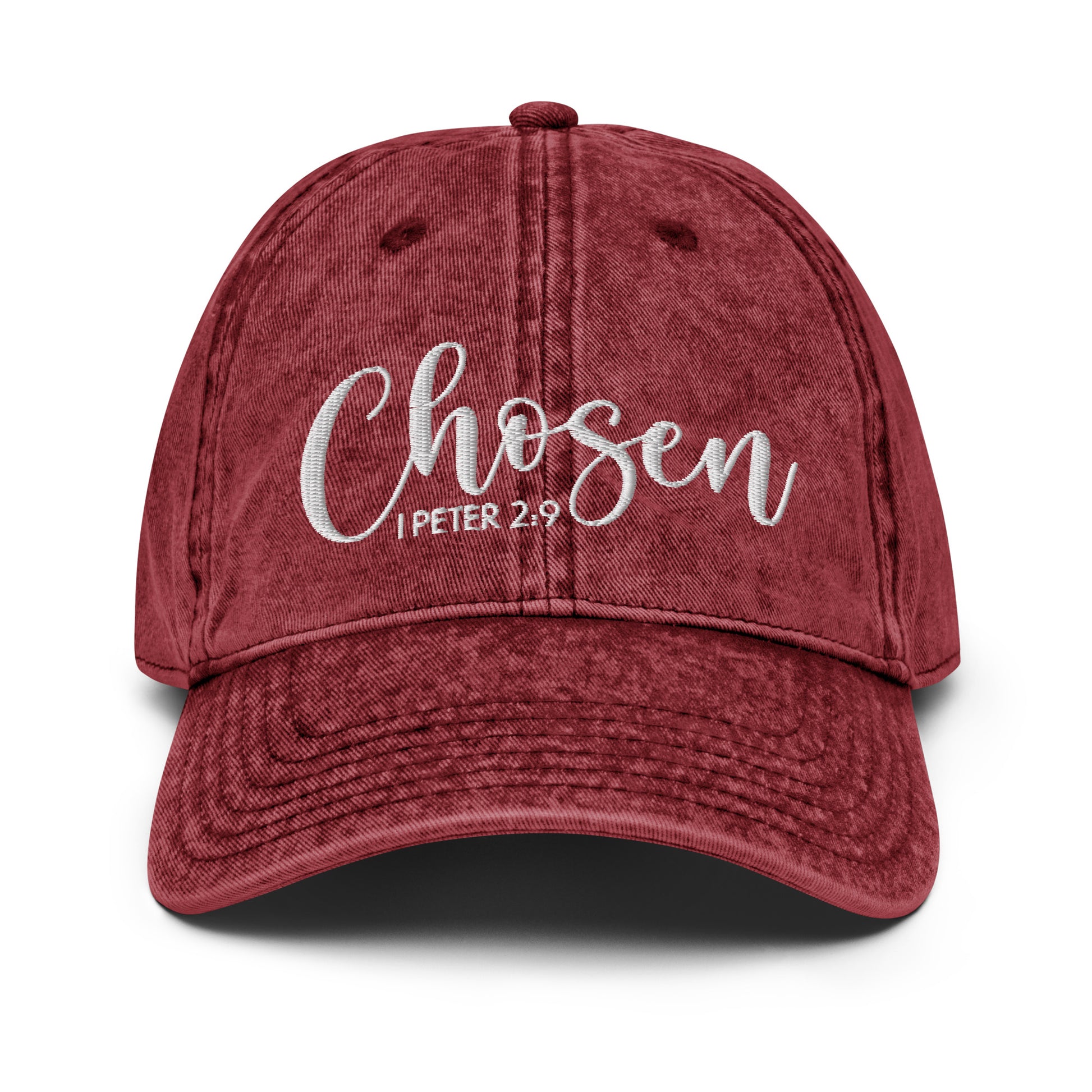 Chosen Vintage Cotton Twill Embroidered Cap (Unisex) - Humble & Faithful Co.