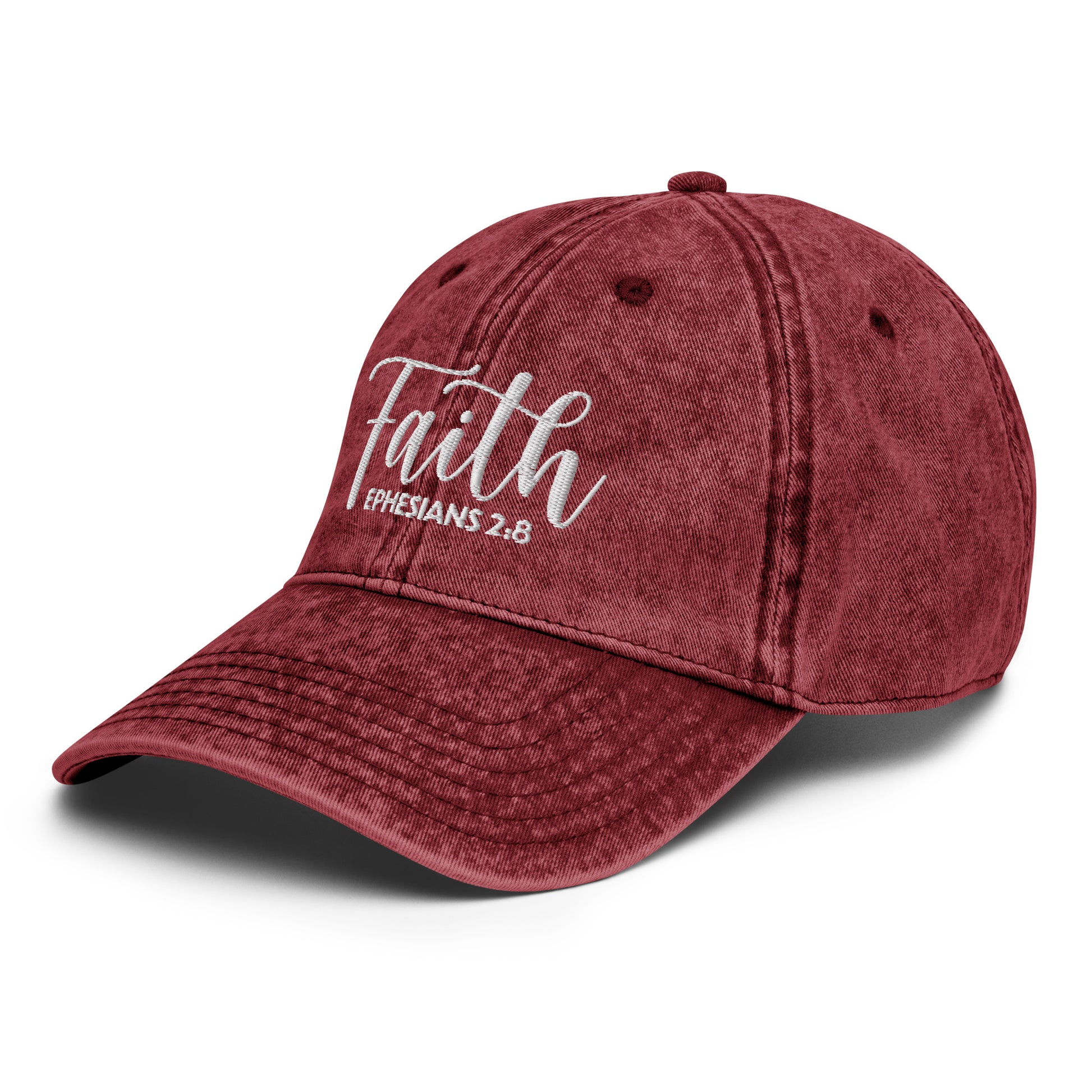 Faith Vintage Cotton Twill Embroidered Cap - Humble & Faithful Co.