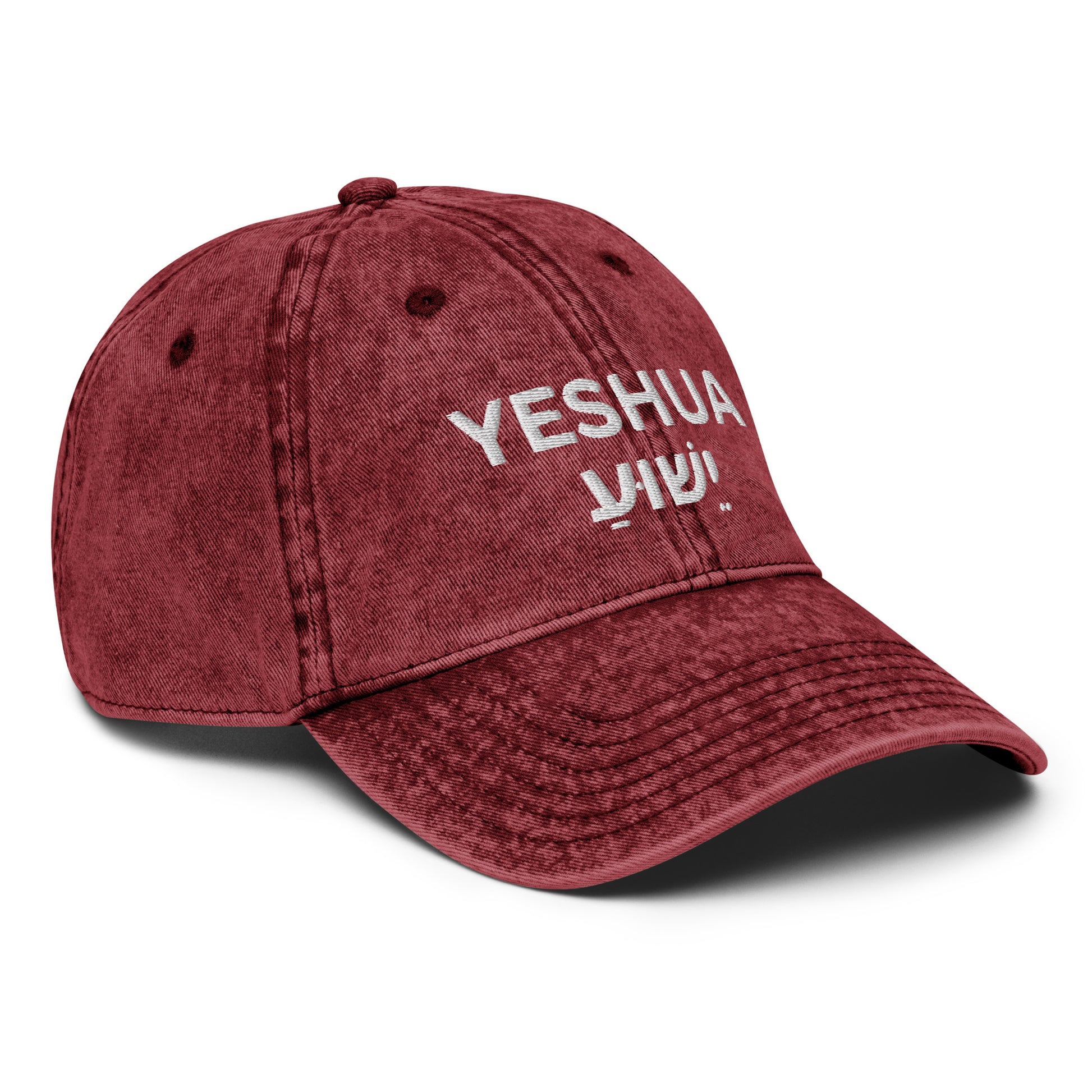 Vintage Cotton Twill "Yeshua" Embroidered Cap - Humble & Faithful Co.