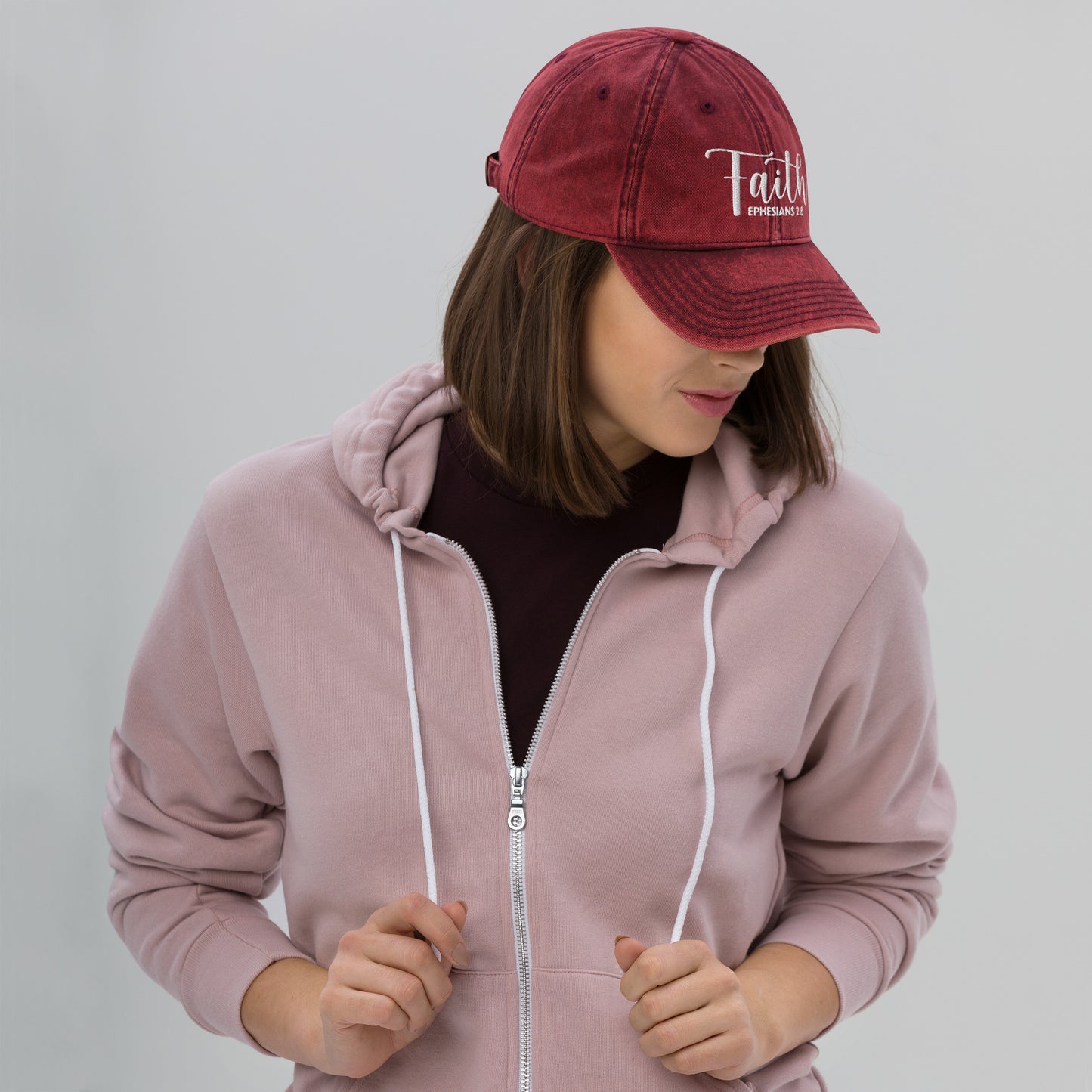 Faith Vintage Cotton Twill Embroidered Cap - Humble & Faithful Co.