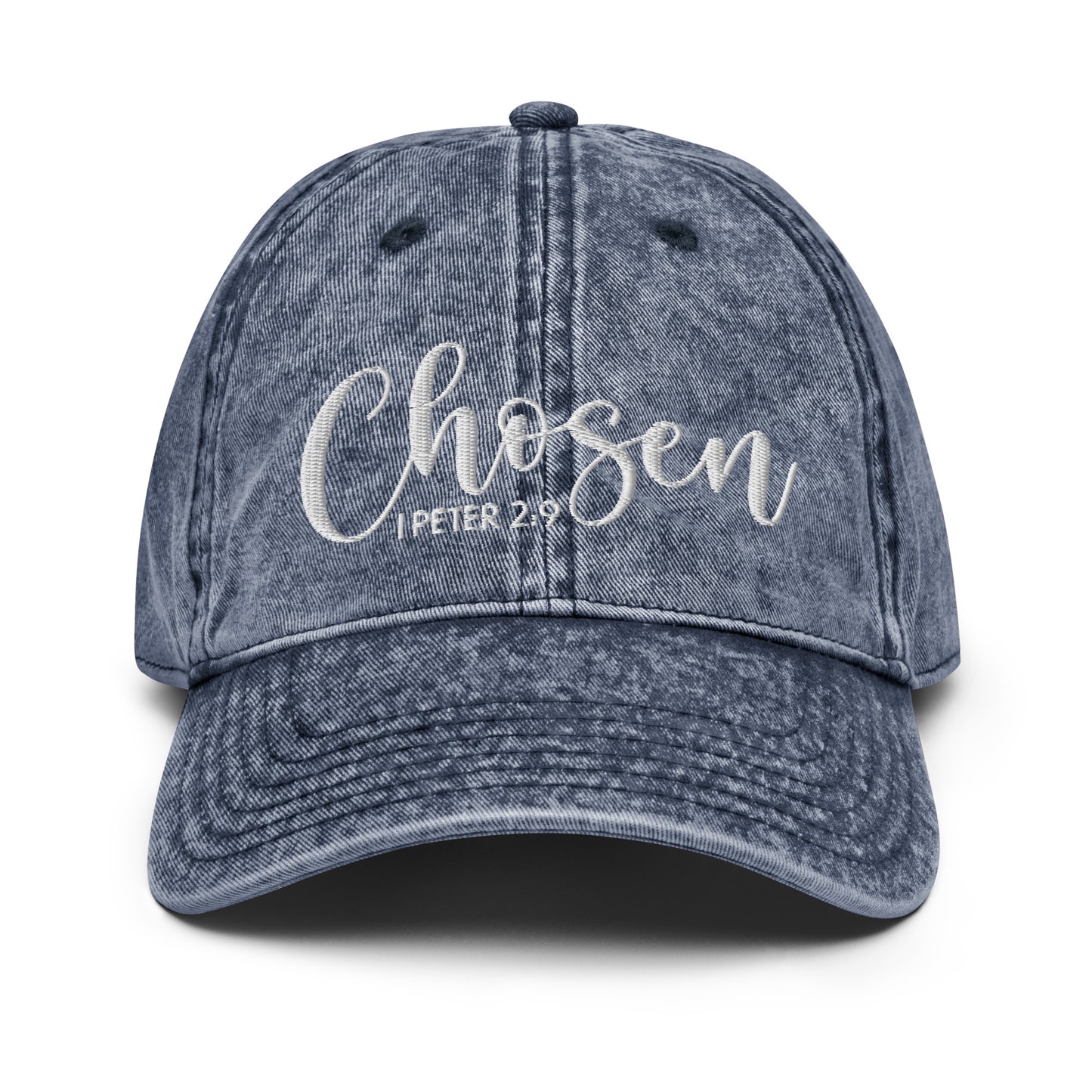 Chosen Vintage Cotton Twill Embroidered Cap (Unisex) - Humble & Faithful Co.