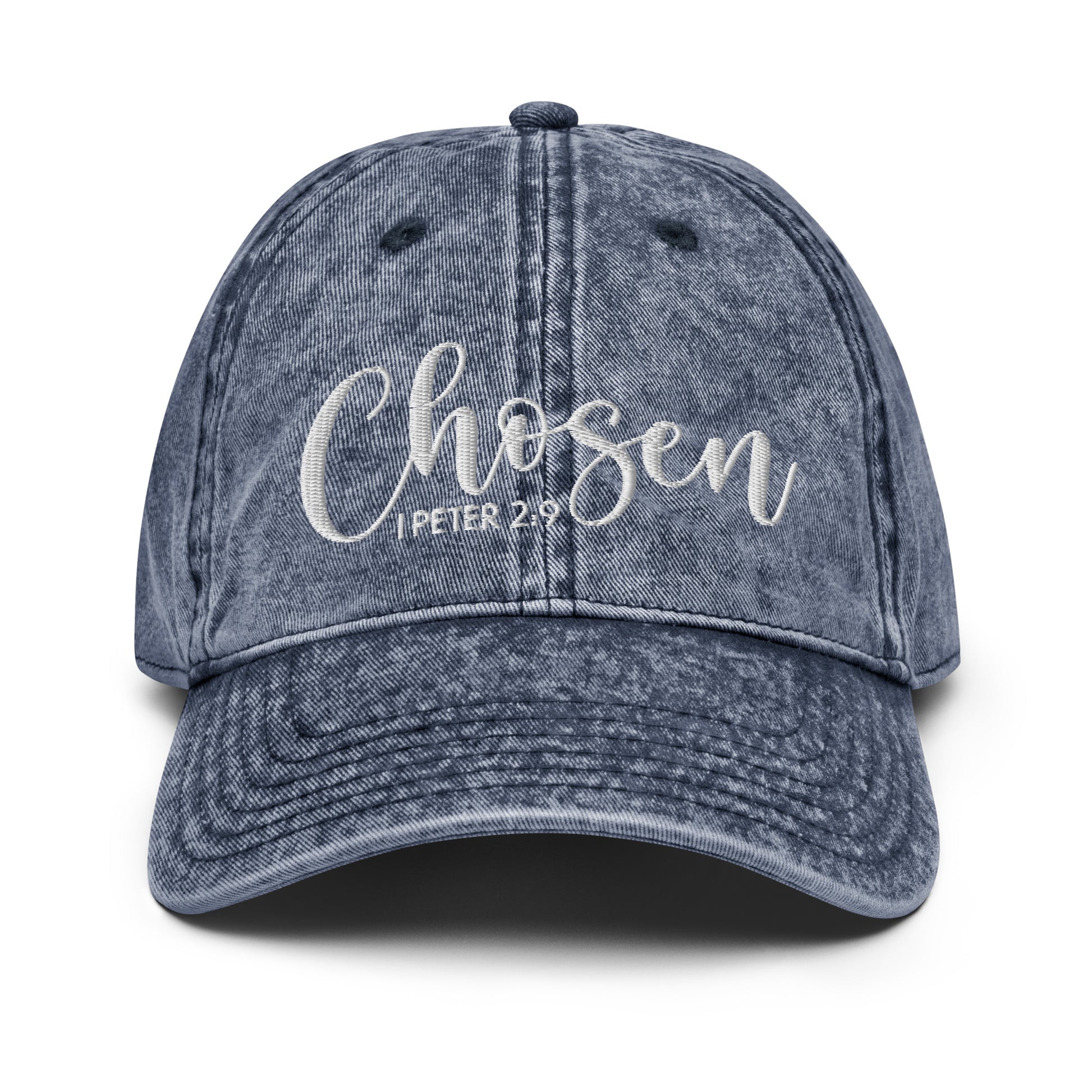 Chosen Vintage Cotton Twill Embroidered Cap (Unisex) - Humble & Faithful Co.