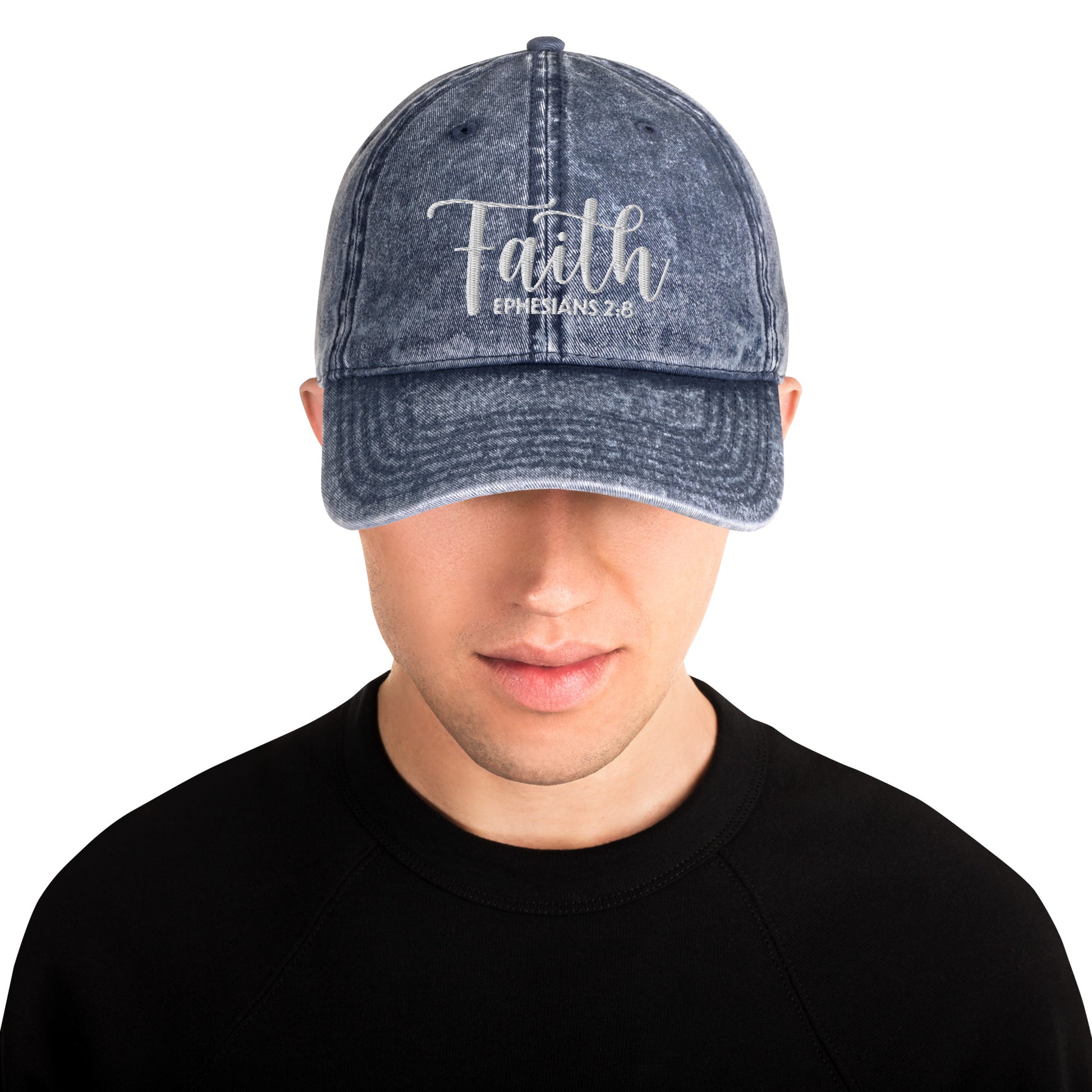 Faith Vintage Cotton Twill Embroidered Cap - Humble & Faithful Co.