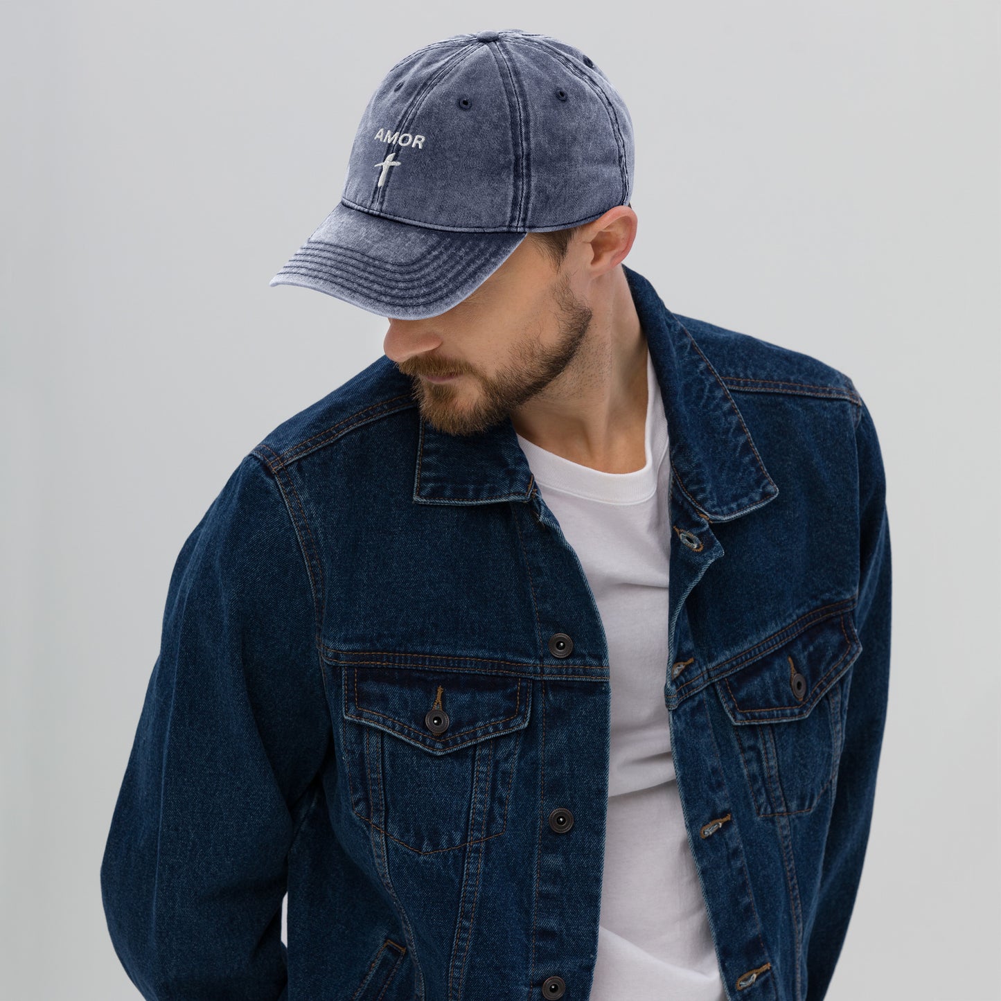 Vintage Cotton Twill "Amor" Embroidered Cap - Humble & Faithful Co.