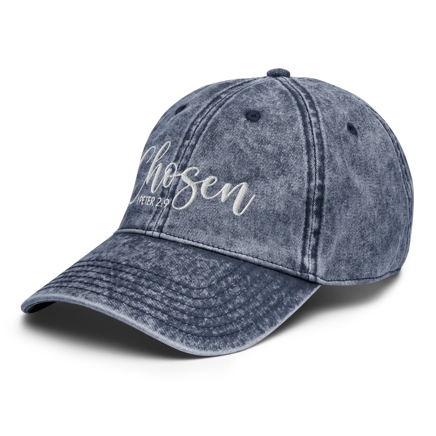 Chosen Vintage Cotton Twill Embroidered Cap (Unisex) - Humble & Faithful Co.