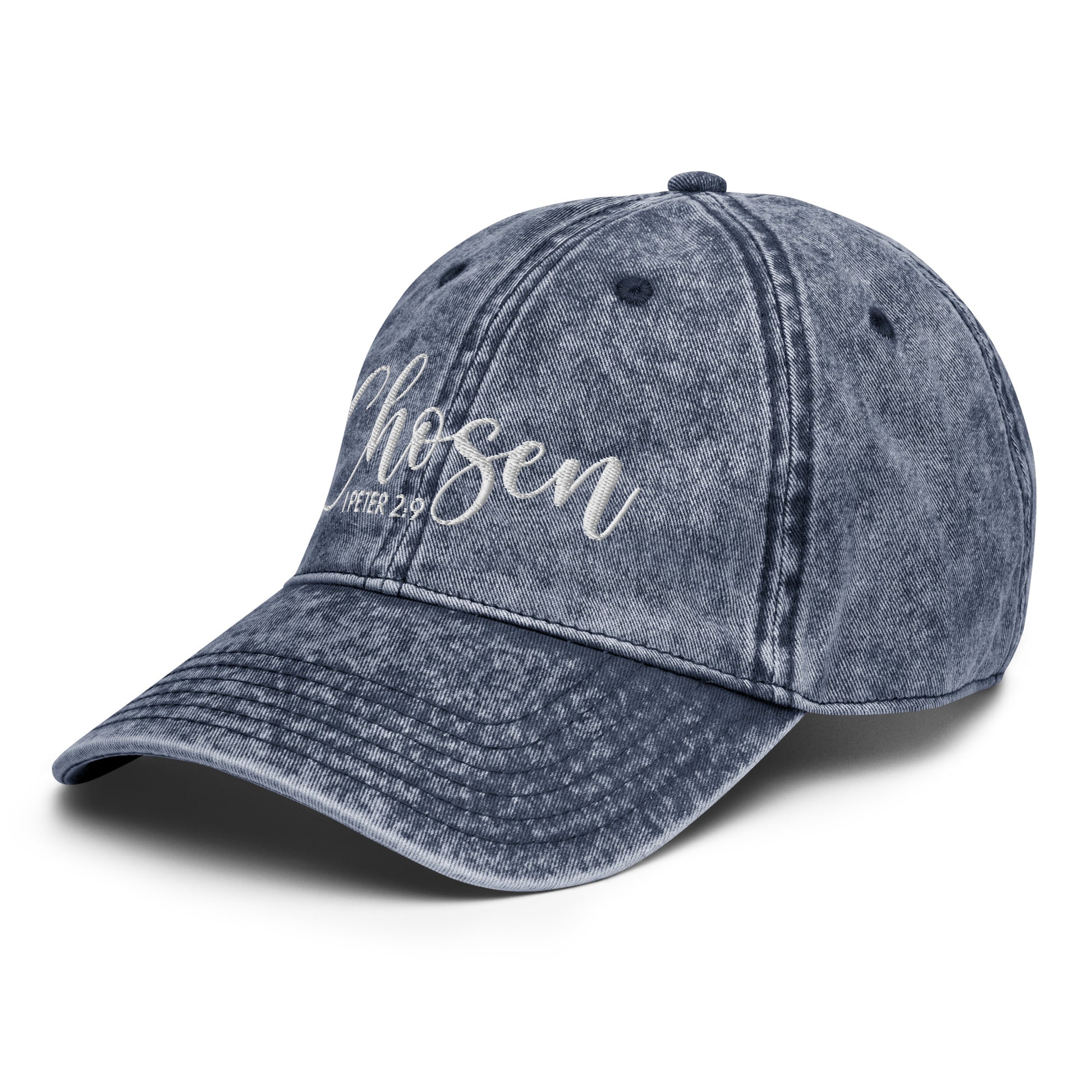 Chosen Vintage Cotton Twill Embroidered Cap (Unisex) - Humble & Faithful Co.
