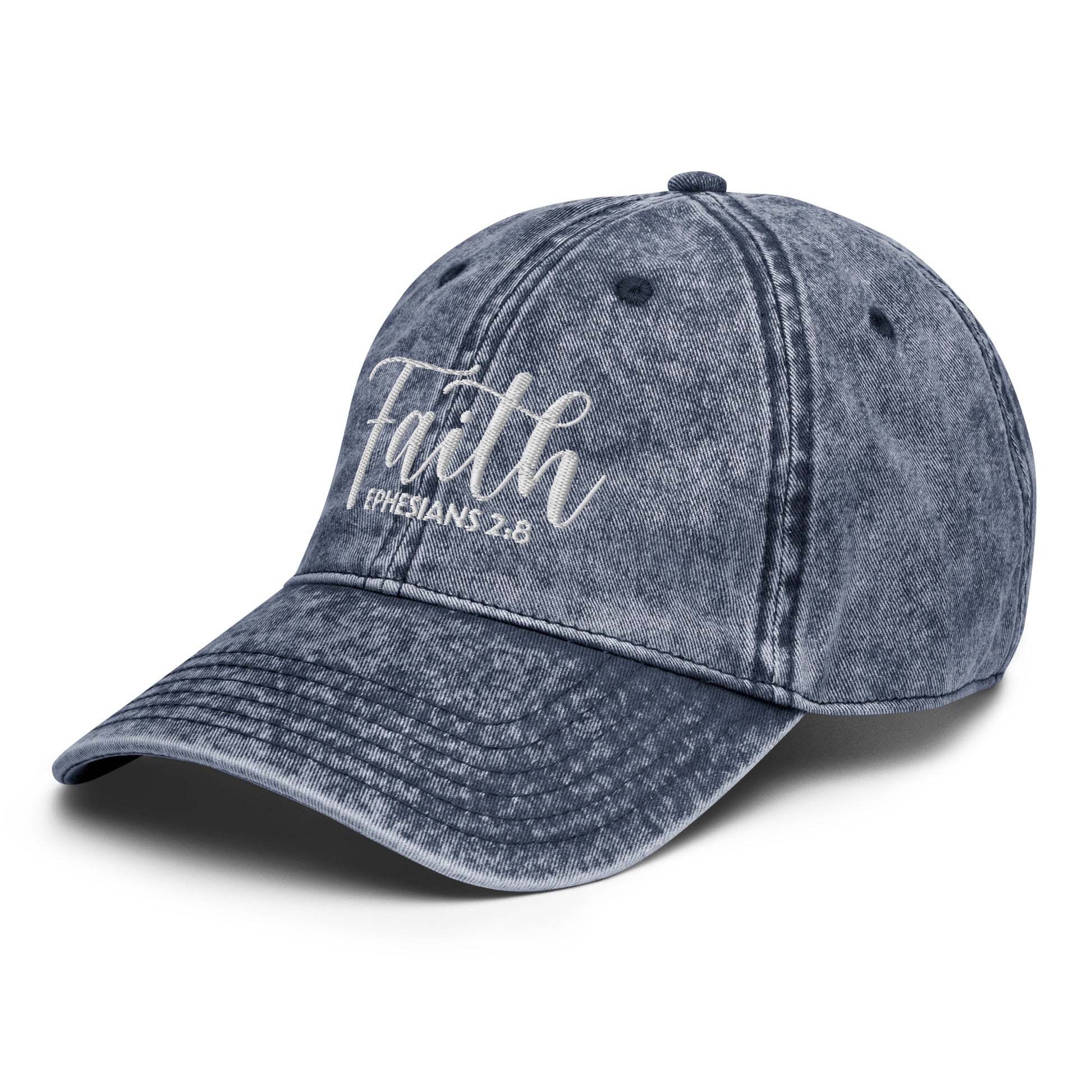 Faith Vintage Cotton Twill Embroidered Cap - Humble & Faithful Co.