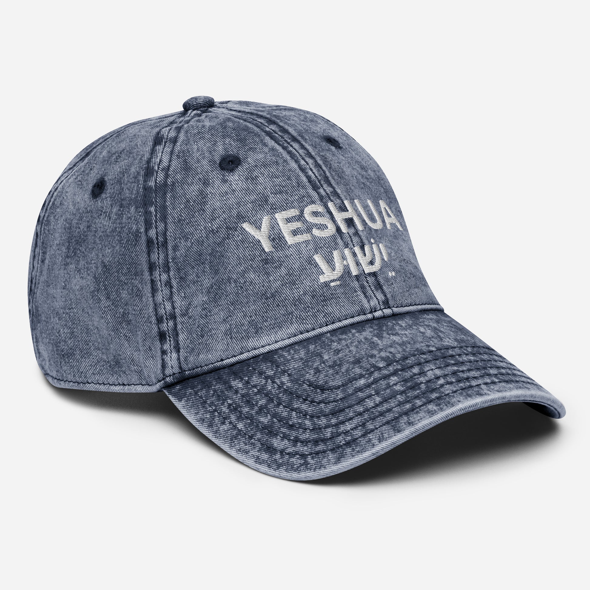 Vintage Cotton Twill "Yeshua" Embroidered Cap - Humble & Faithful Co.