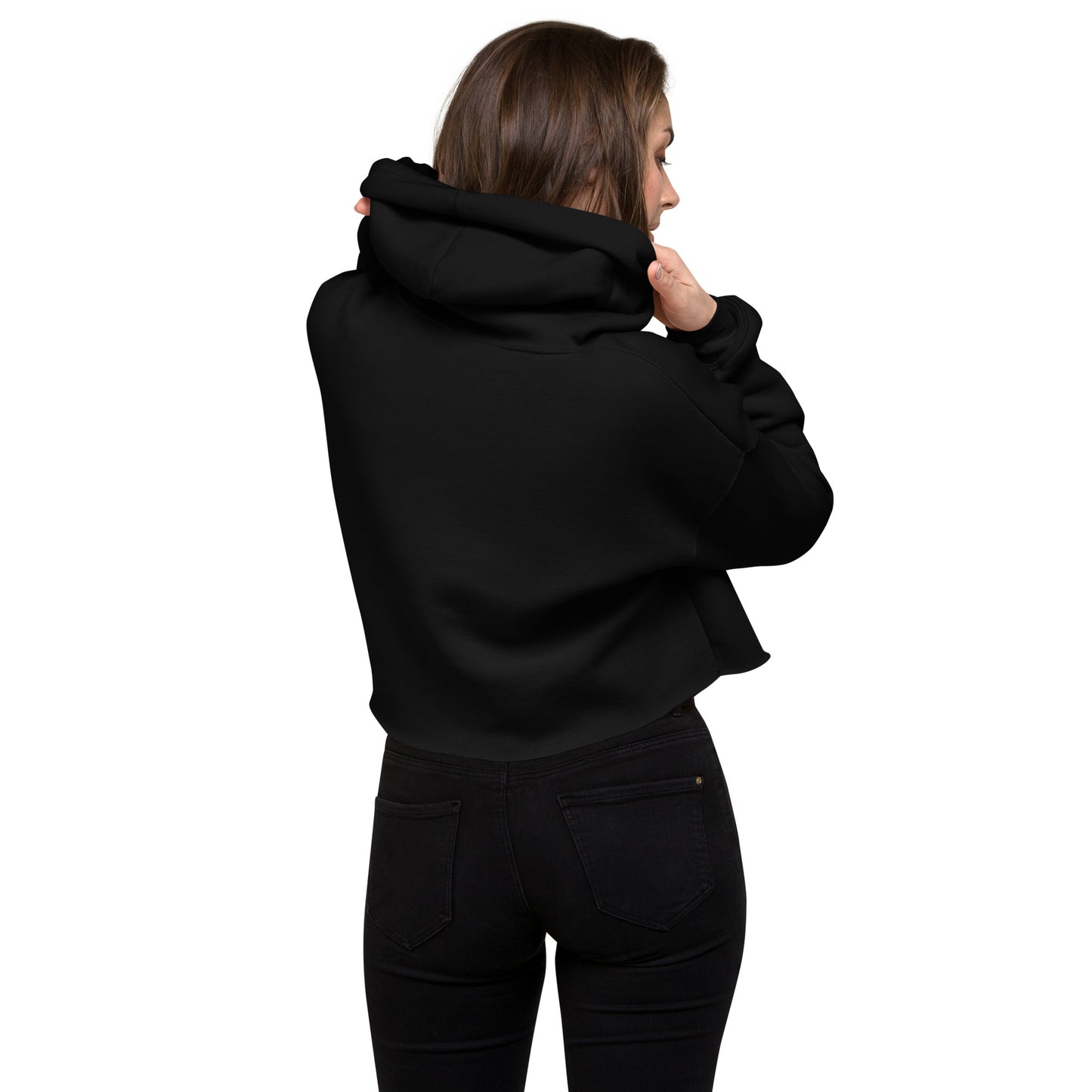Yeshua Embroidered Cropped Fleece Hoodie - Humble & Faithful Co.
