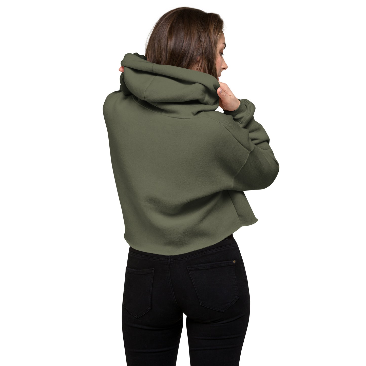Yeshua Embroidered Cropped Fleece Hoodie - Humble & Faithful Co.