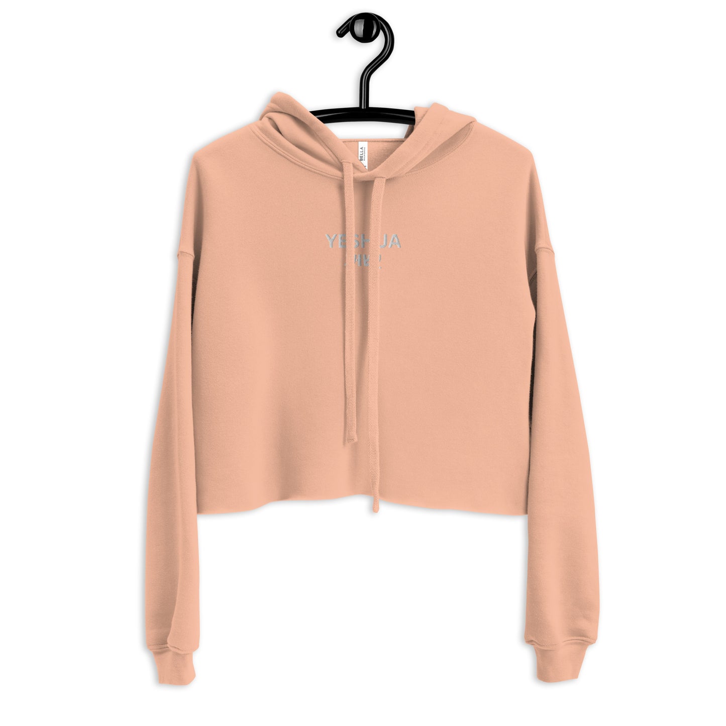 Yeshua Embroidered Cropped Fleece Hoodie - Humble & Faithful Co.