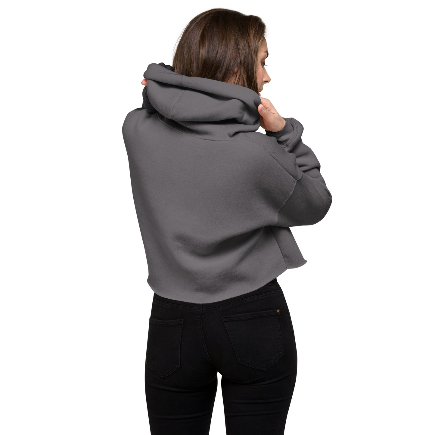 Yeshua Embroidered Cropped Fleece Hoodie - Humble & Faithful Co.