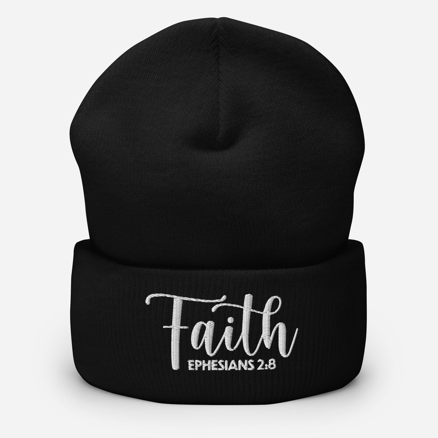 Faith Embroidered Cuffed Beanie (Unisex) - Humble & Faithful Co.