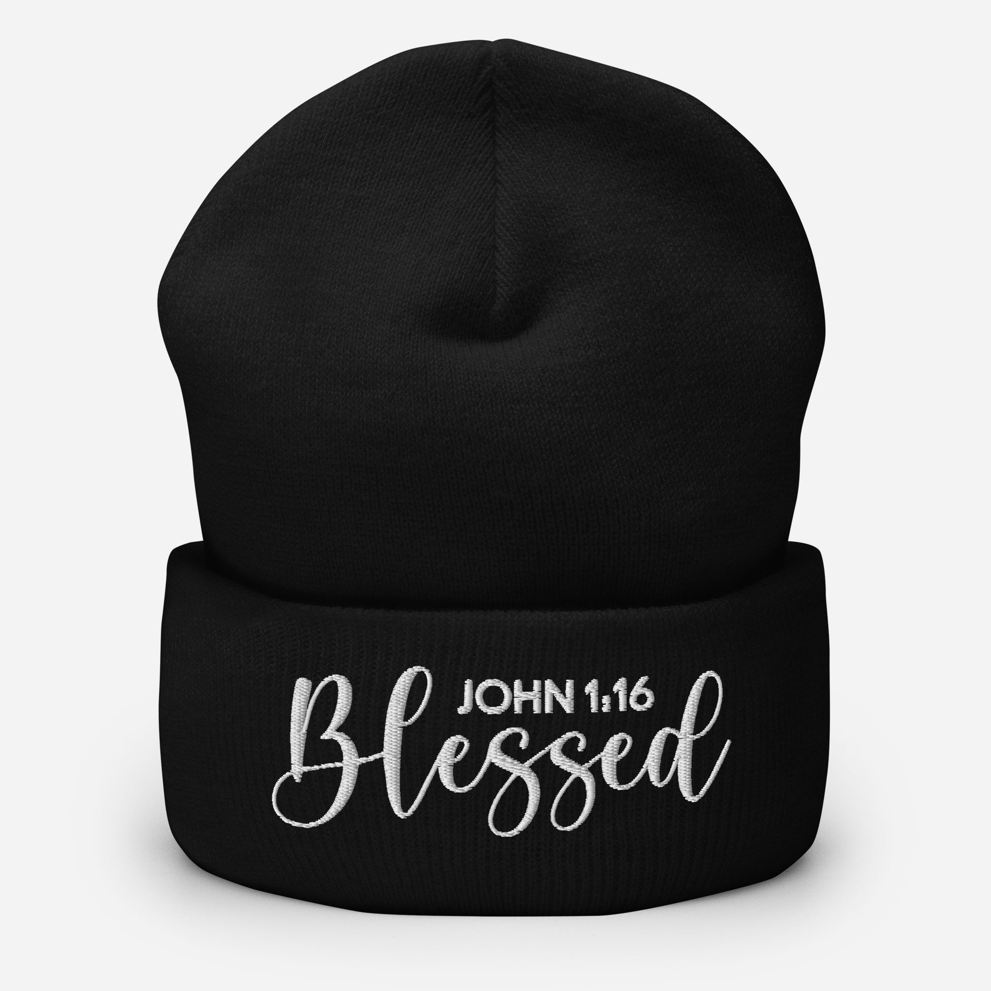 Blessed Embroidered Cuffed Beanie (Unisex) - Humble & Faithful Co.