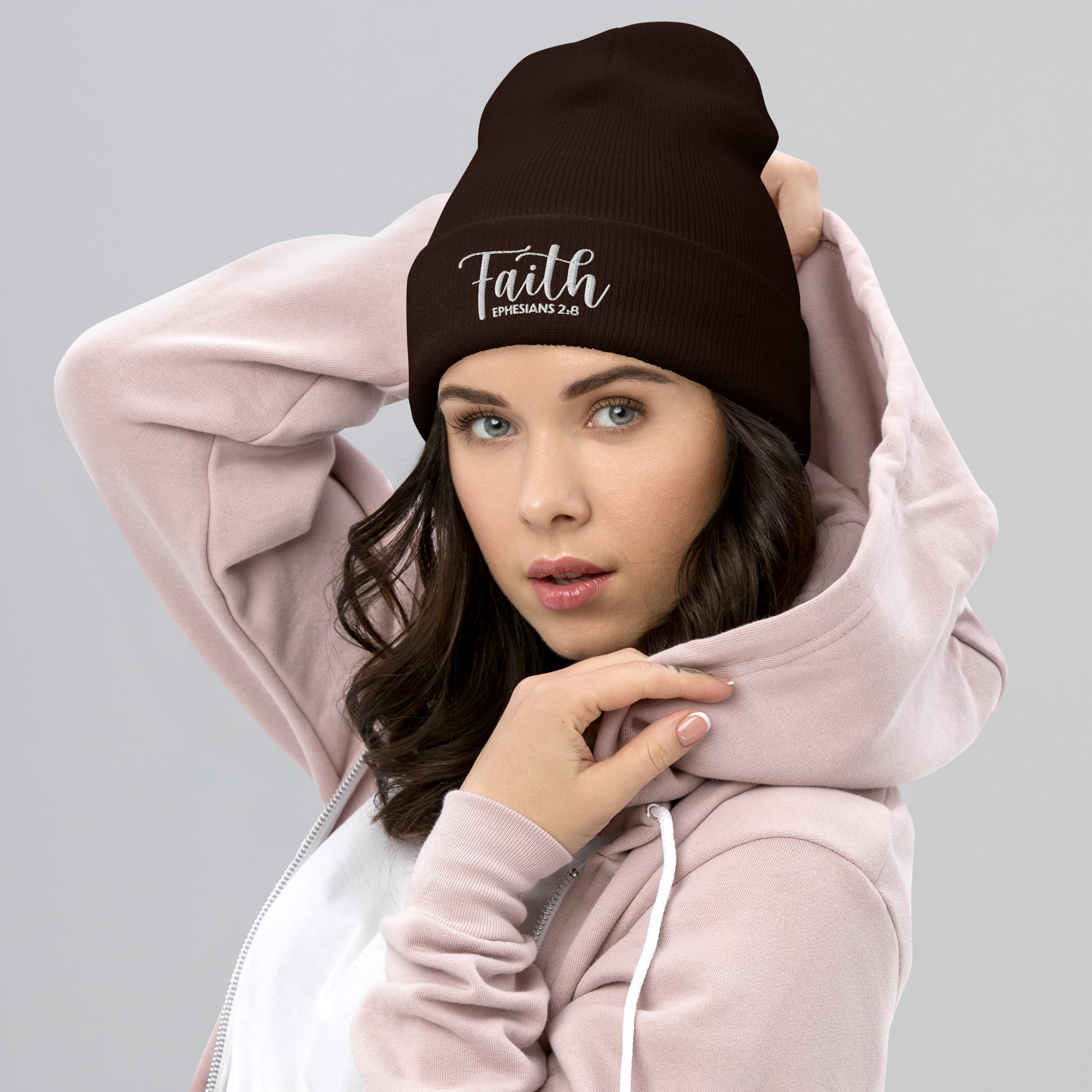 Faith Embroidered Cuffed Beanie (Unisex) - Humble & Faithful Co.