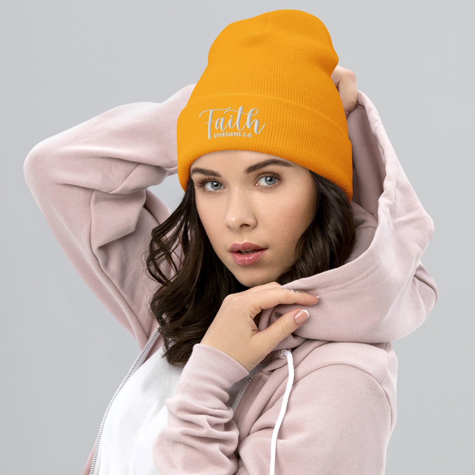 Faith Embroidered Cuffed Beanie (Unisex) - Humble & Faithful Co.