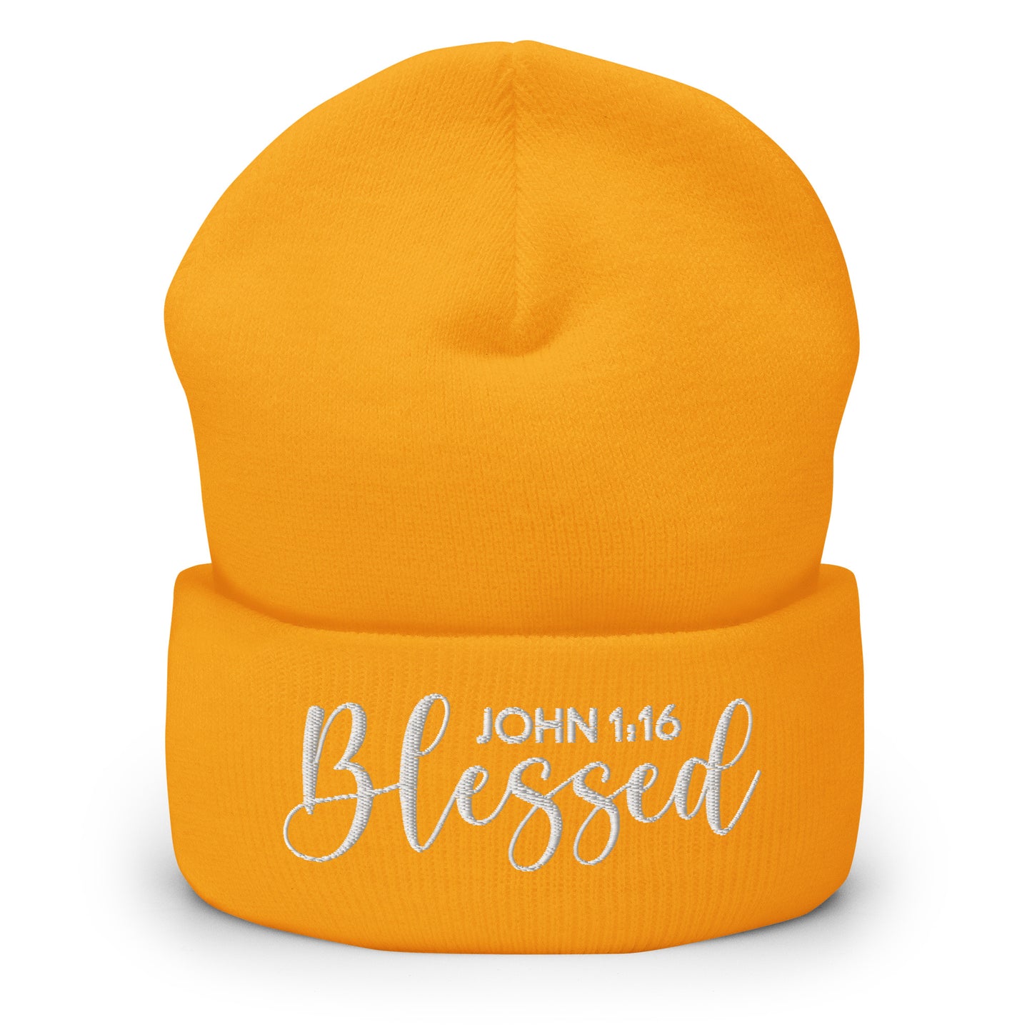 Blessed Embroidered Cuffed Beanie (Unisex) - Humble & Faithful Co.