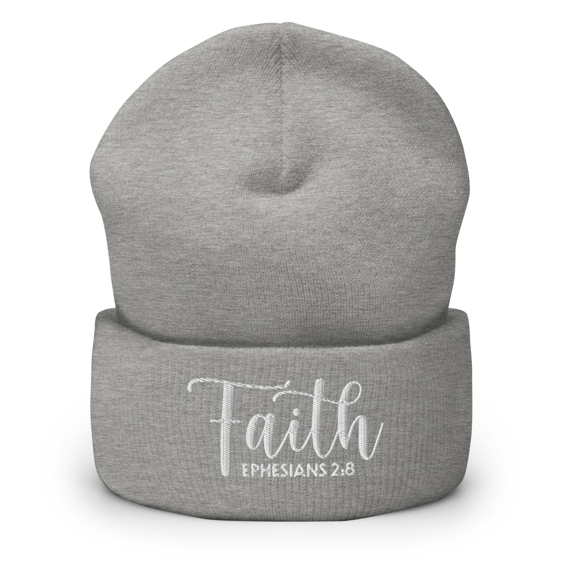 Faith Embroidered Cuffed Beanie (Unisex) - Humble & Faithful Co.