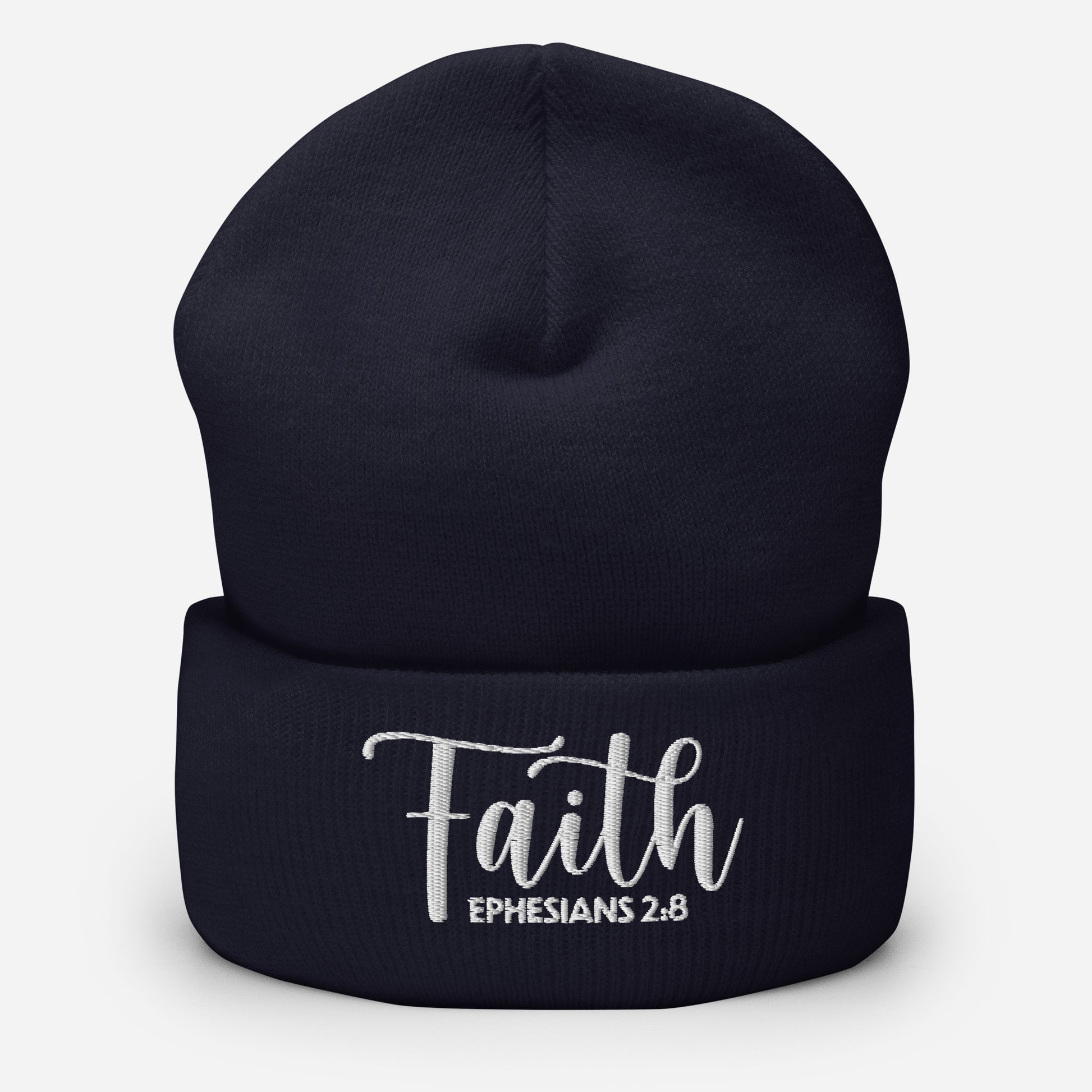 Faith Embroidered Cuffed Beanie (Unisex) - Humble & Faithful Co.