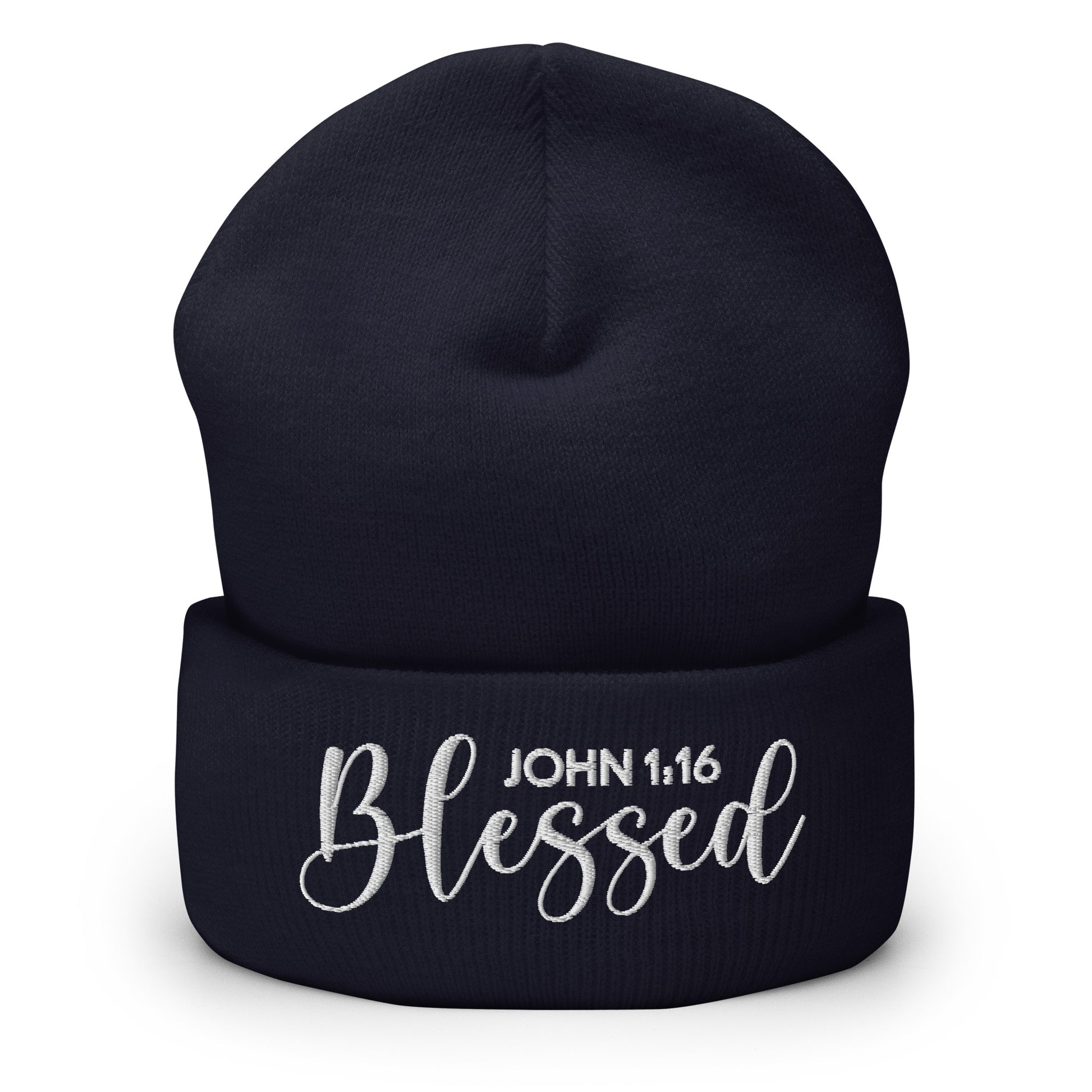 Blessed Embroidered Cuffed Beanie (Unisex) - Humble & Faithful Co.