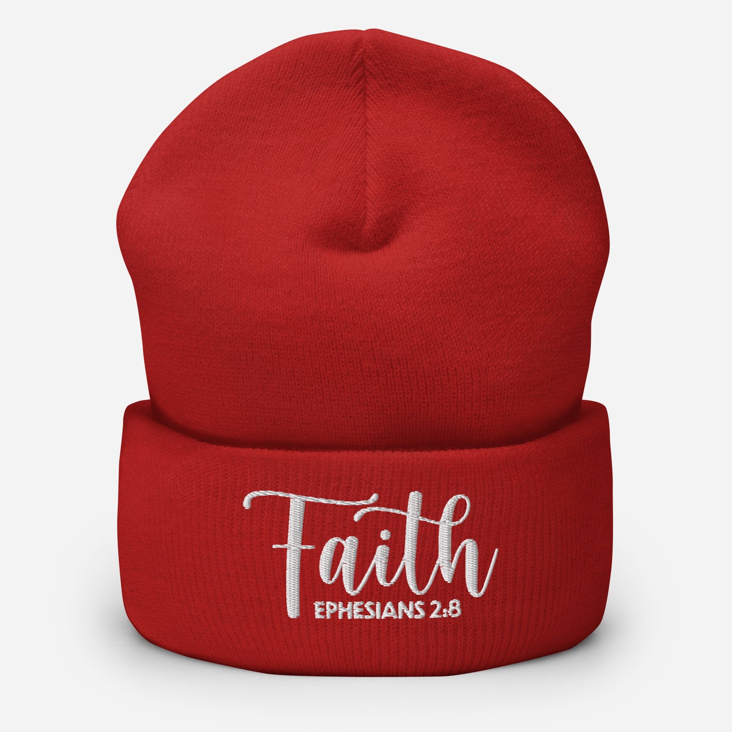 Faith Embroidered Cuffed Beanie (Unisex) - Humble & Faithful Co.