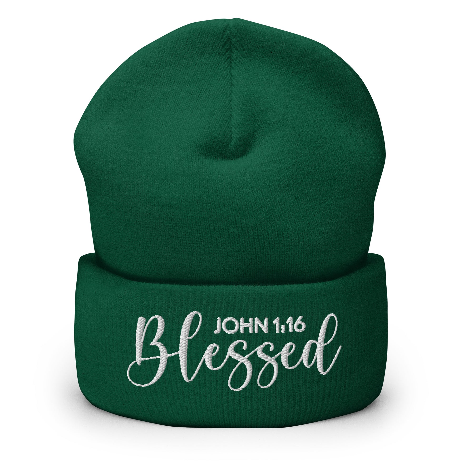 Blessed Embroidered Cuffed Beanie (Unisex) - Humble & Faithful Co.