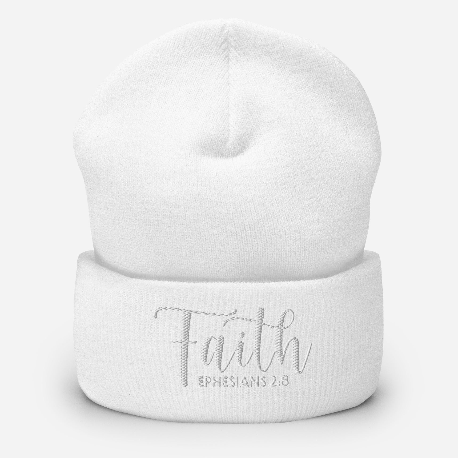 Faith Embroidered Cuffed Beanie (Unisex) - Humble & Faithful Co.