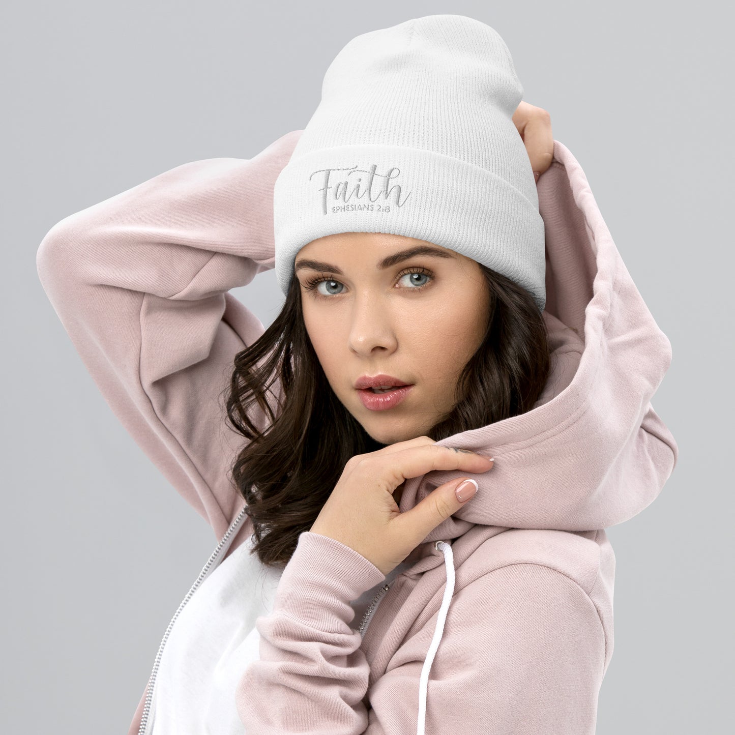 Faith Embroidered Cuffed Beanie (Unisex) - Humble & Faithful Co.