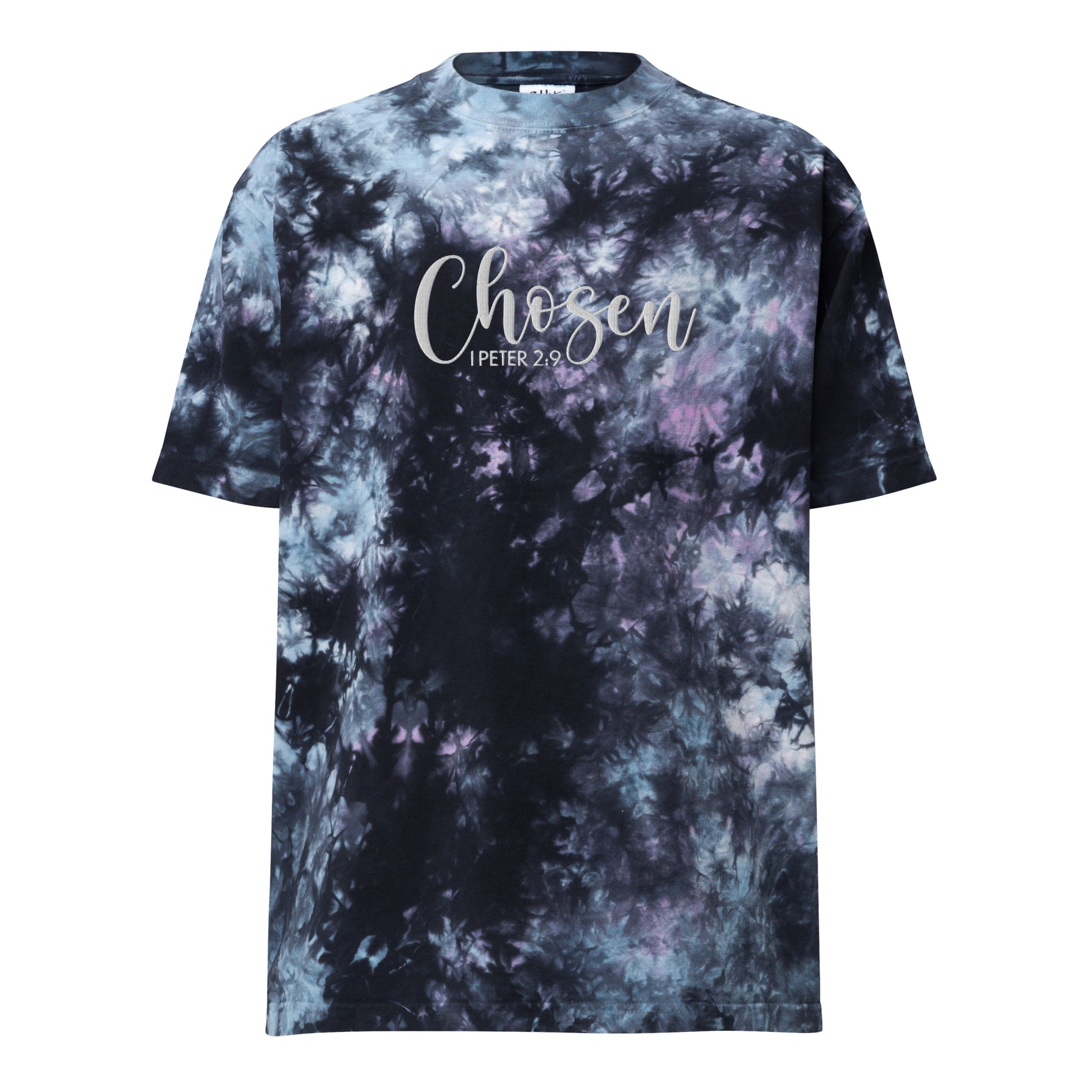 Oversized Embroidered Chosen Tie-Dye T-Shirt (Unisex) - Humble & Faithful Co.